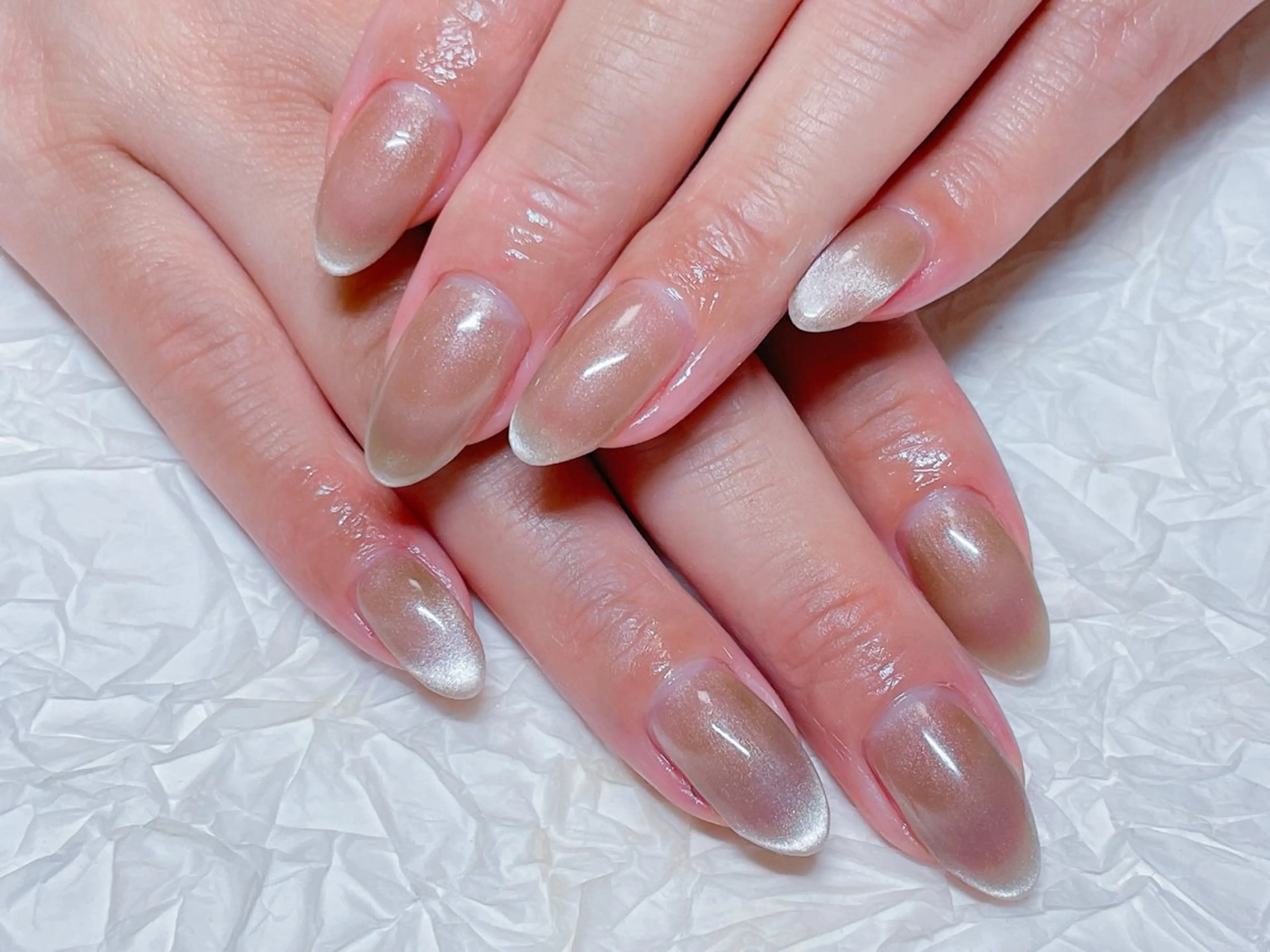 ネイル フレンチネイル マグネットネイル マグネットフレンチ ハンドネイル ハンドケア ゆ か_Nails💫のネイルデザイン