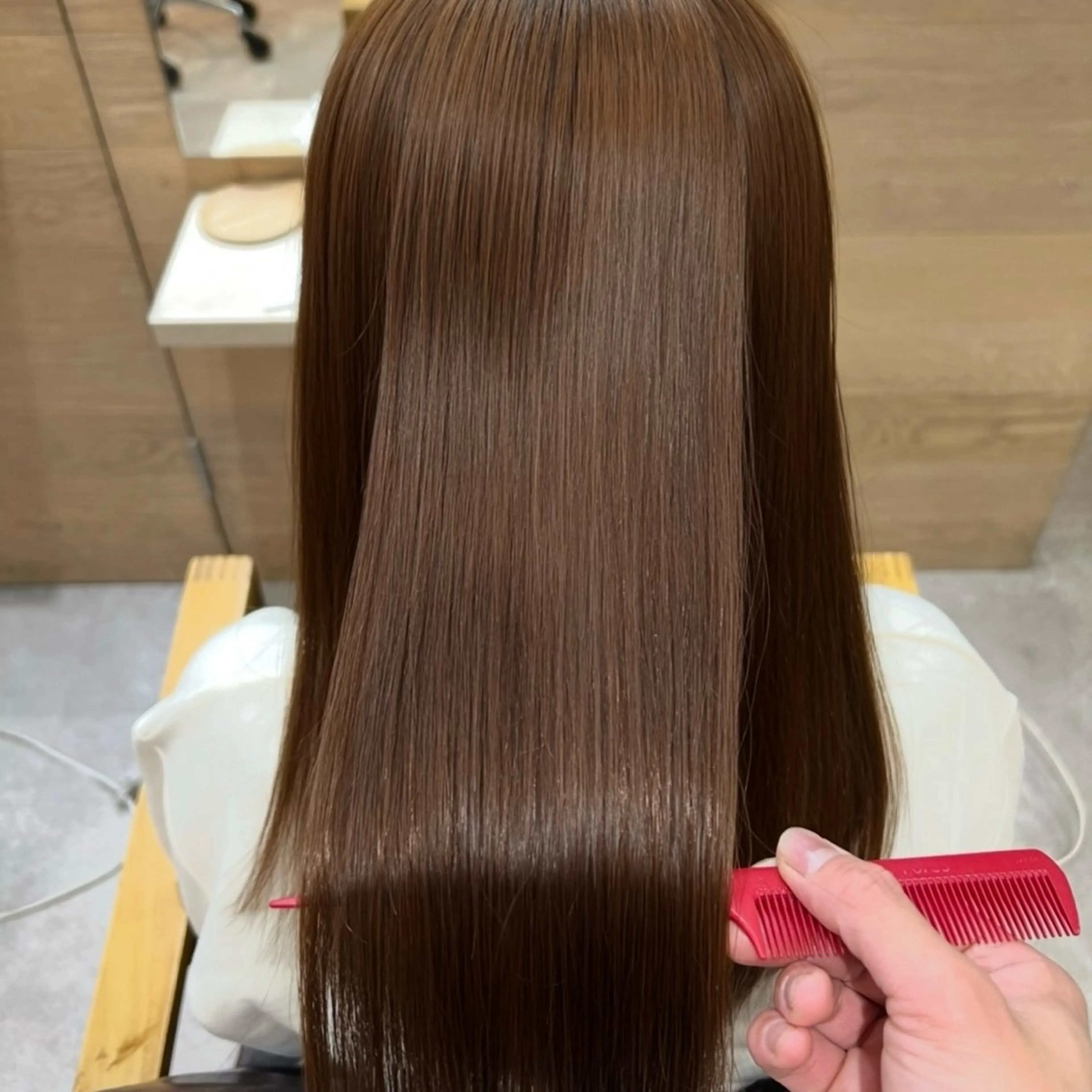 ロング カラー パーマ 酸性ストレート ストレートパーマ カット 縮毛矯正 トリートメント モテ髪×トレンド💕 小顔レイヤー 金井のヘアスタイル