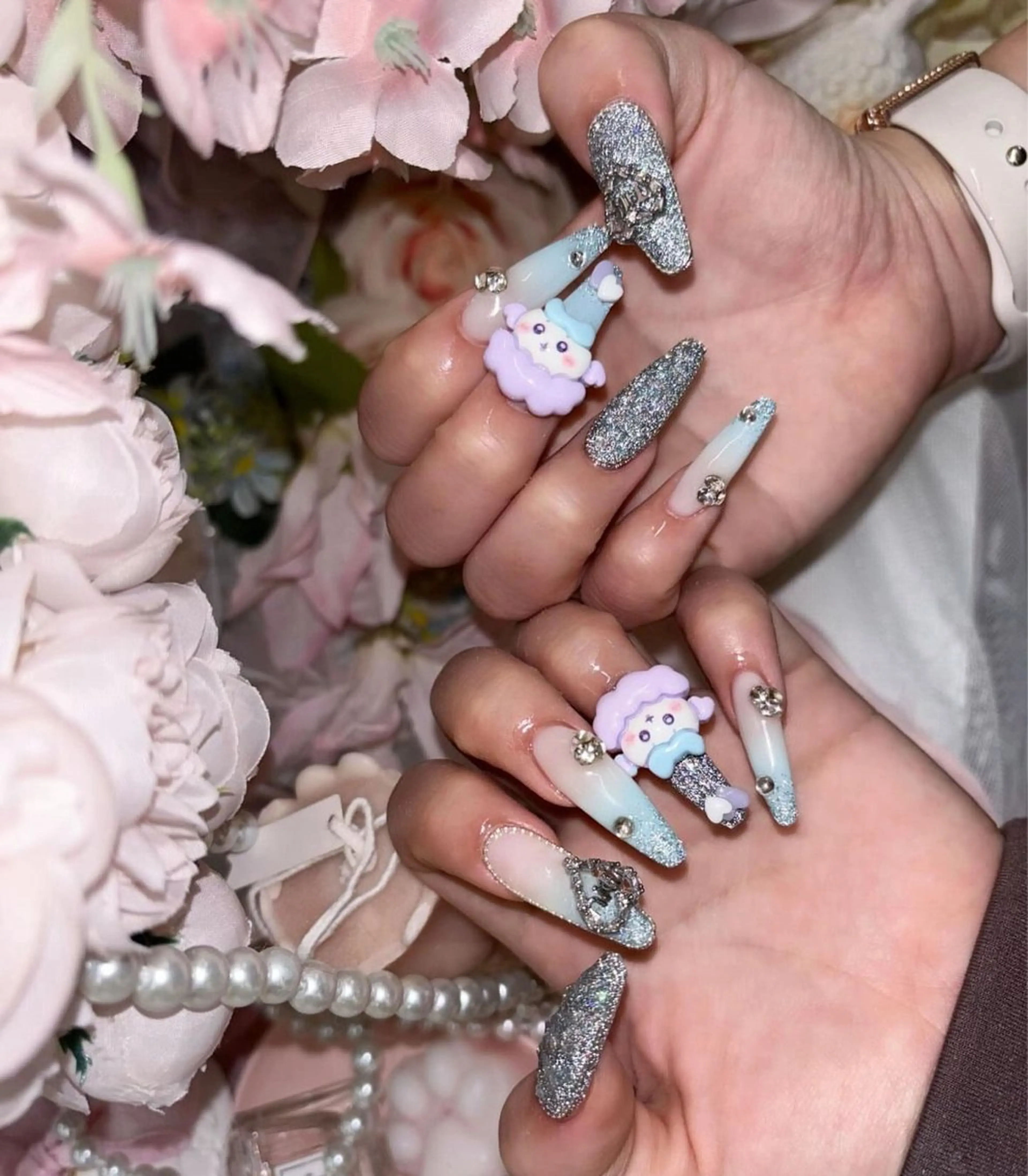 ネイル スカルプネイル ワンホンネイル icy nail れいあのネイルデザイン