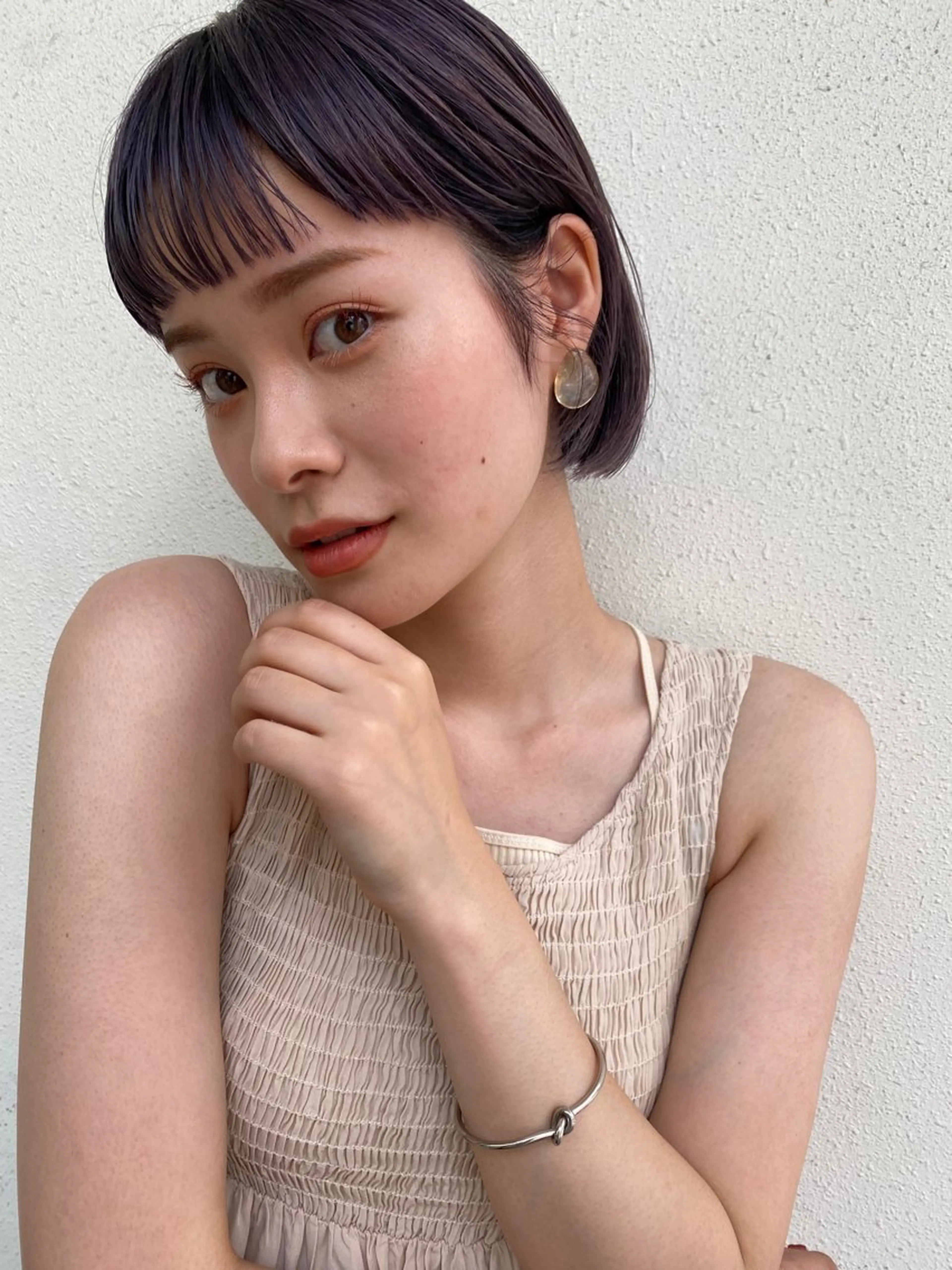 ショート カラー パーマ ヘアアレンジ レイヤー/ 透明感カラー/マドカのヘアスタイル