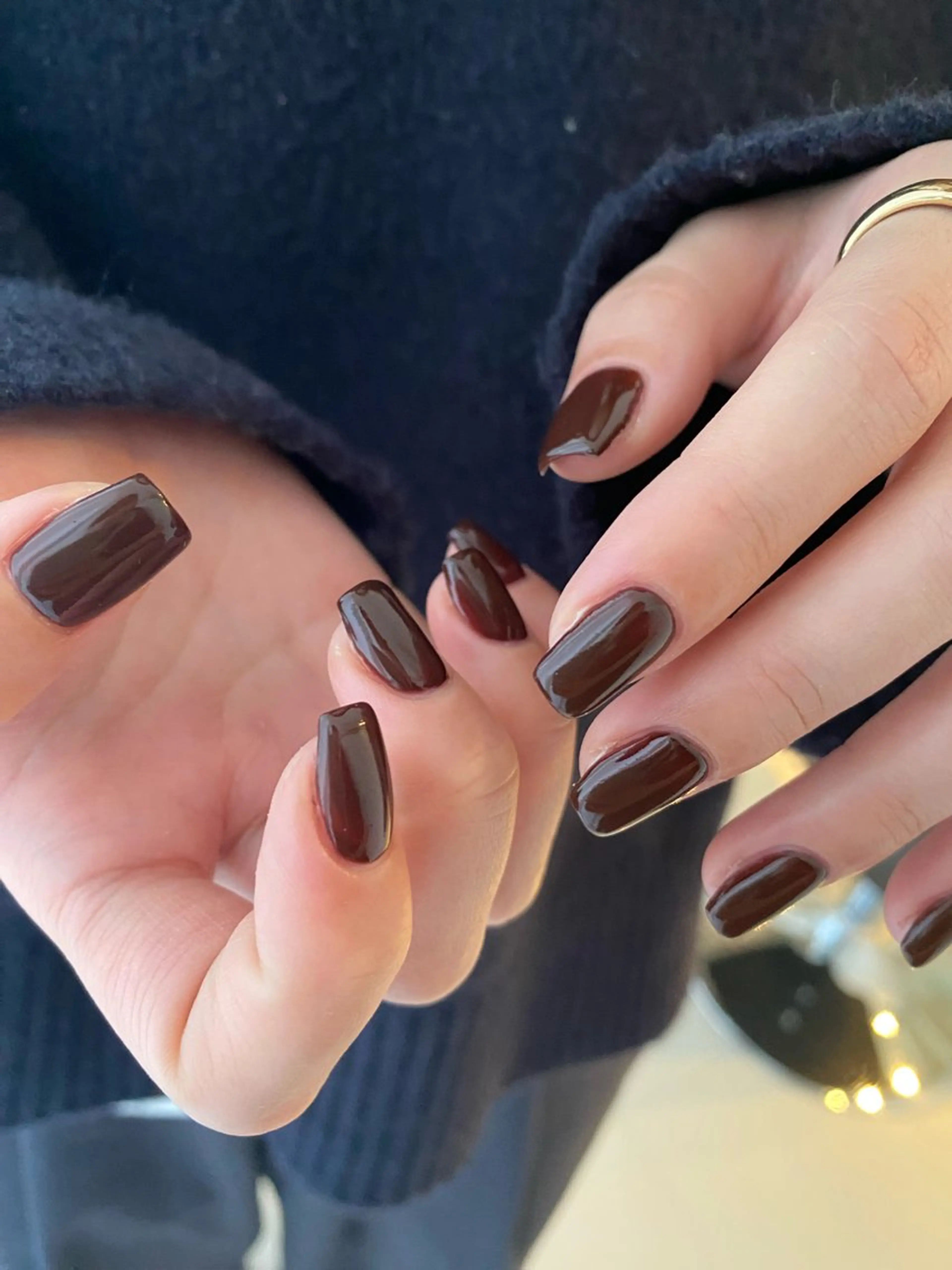 ネイル ボルドー ブラウン マグネットネイル ミラーネイル ニュアンスネイル nail salon An°のネイルデザイン