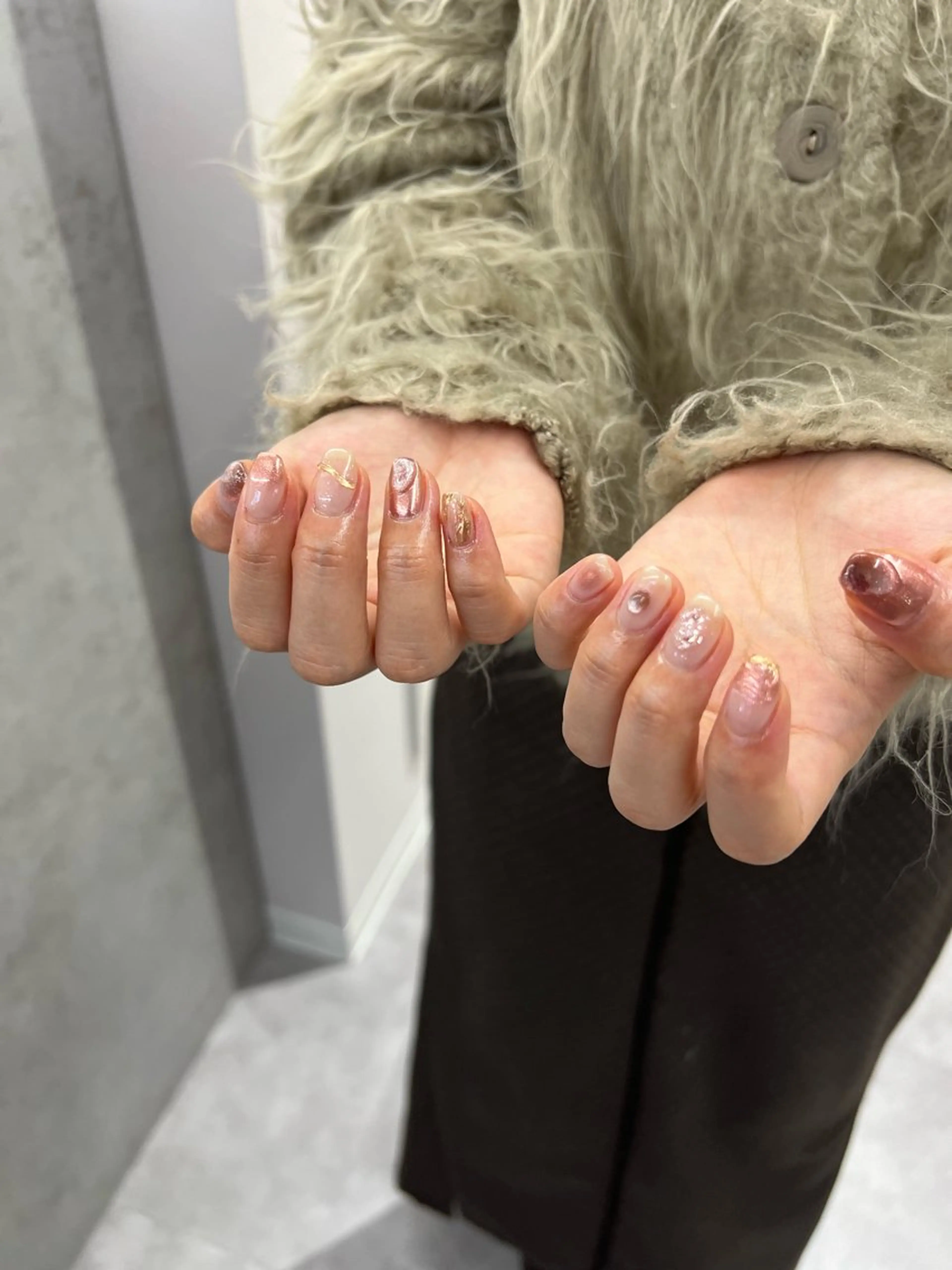 ネイル フラッシュネイル ジェルネイル 韓国ネイル 持ち込み ニュアンスネイル Bana_ Nailのネイルデザイン