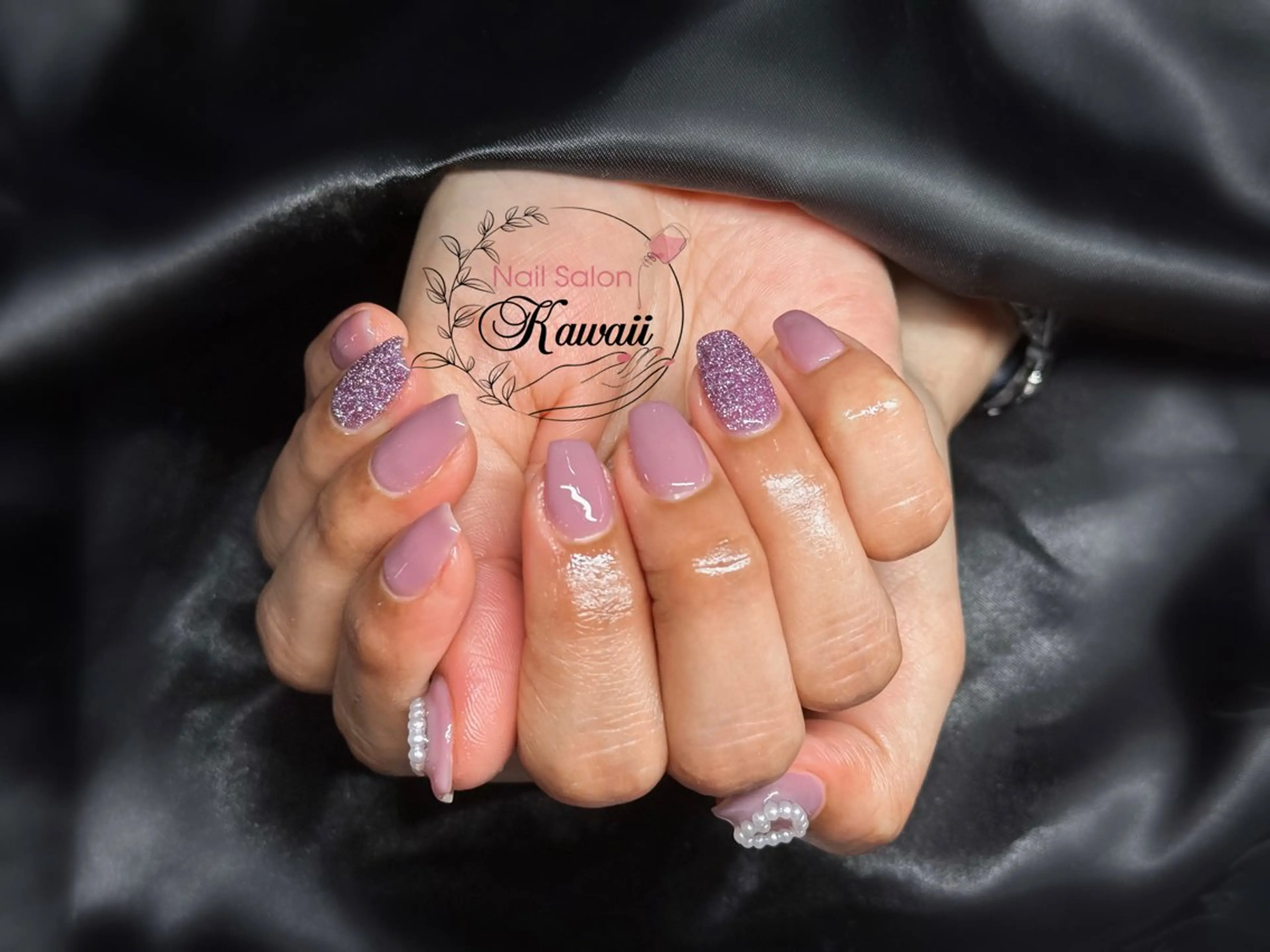 ネイル アートネイル 長さ出し フレンチネイル ジェルネイル 韓国ネイル ハンドネイル Kawaii Nail Salon所属・Kawaii-jp Tomisatoのネイルデザイン
