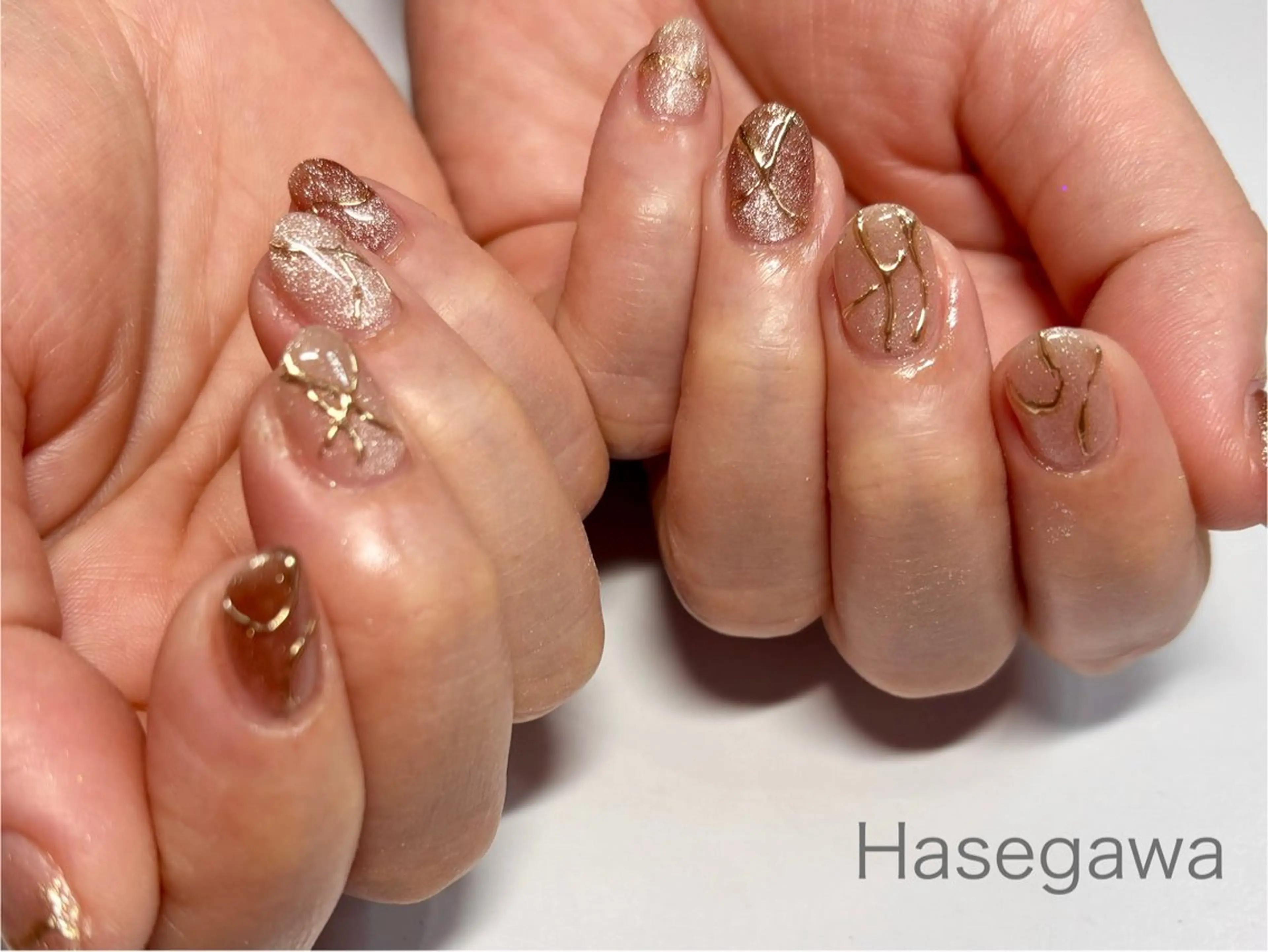 ネイル マグネットネイル ミラーネイル ハンドネイル DROP所属・DROP 長谷川のネイルデザイン