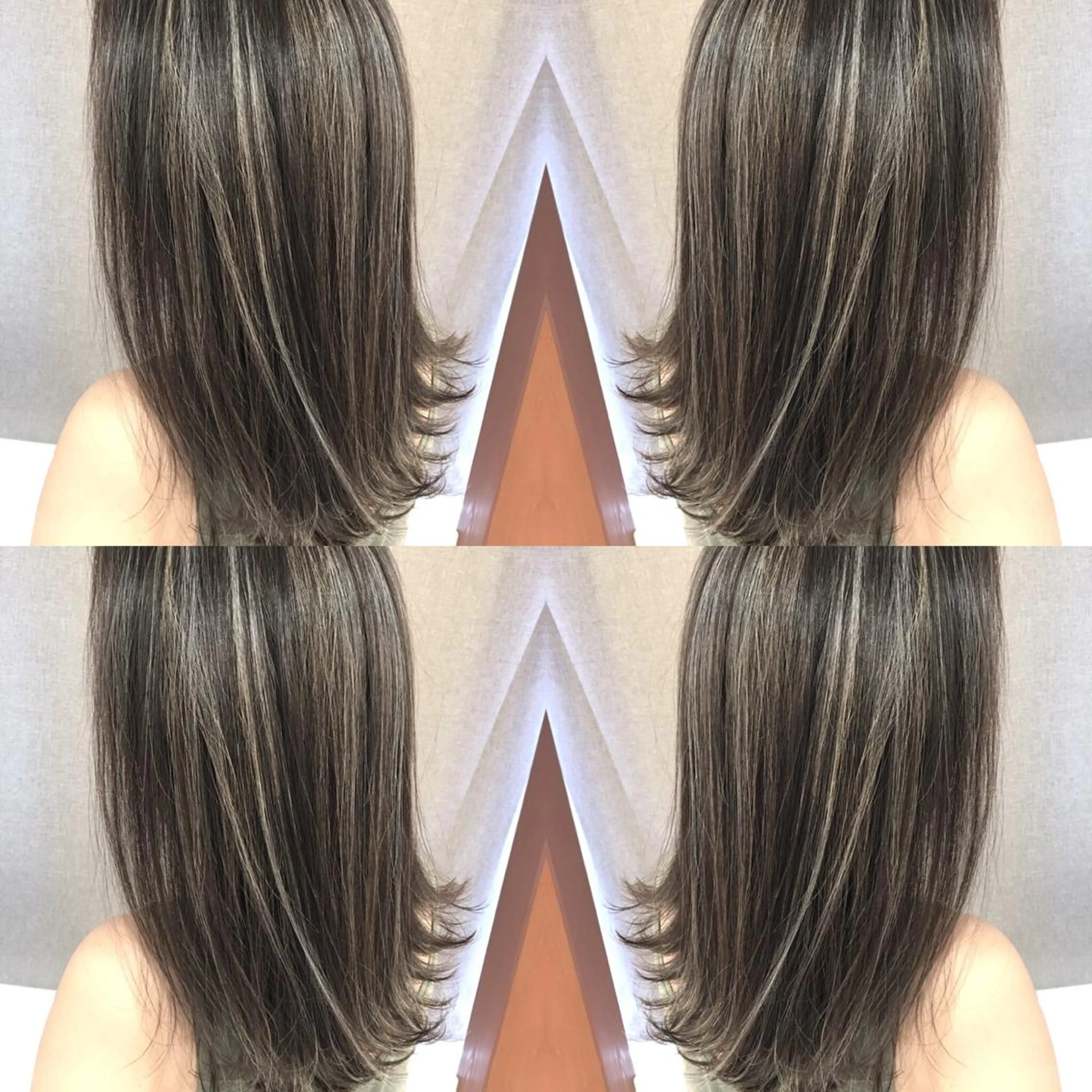 ミディアム カラー ハイライトカラー 3Dハイライト ハイライト ヘアカラー トリートメント 井上 一平のヘアスタイル