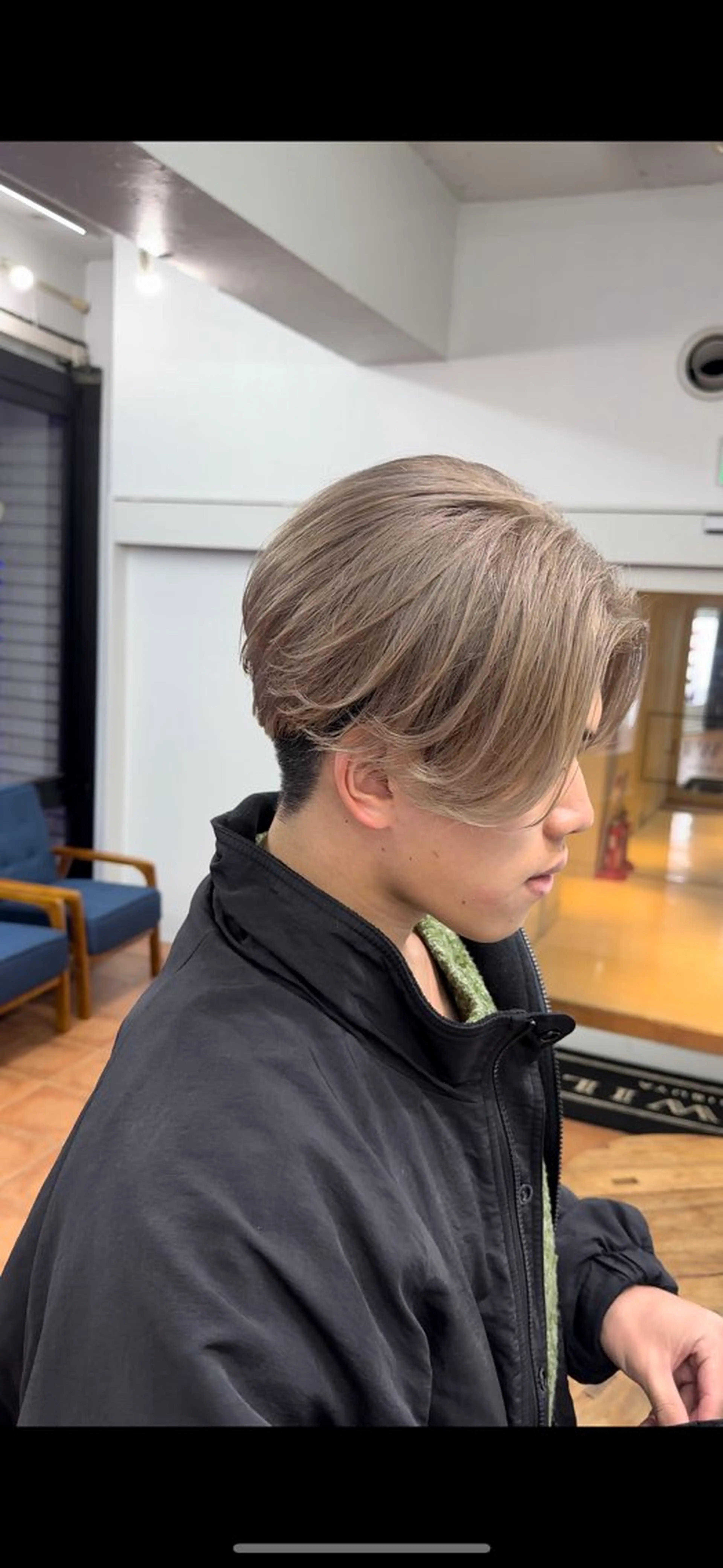 カラー メンズ メンズブリーチ ベージュカラー ブリーチ ミルクティーベージュ メンズカット ‪‪/メッシュのヘアスタイル