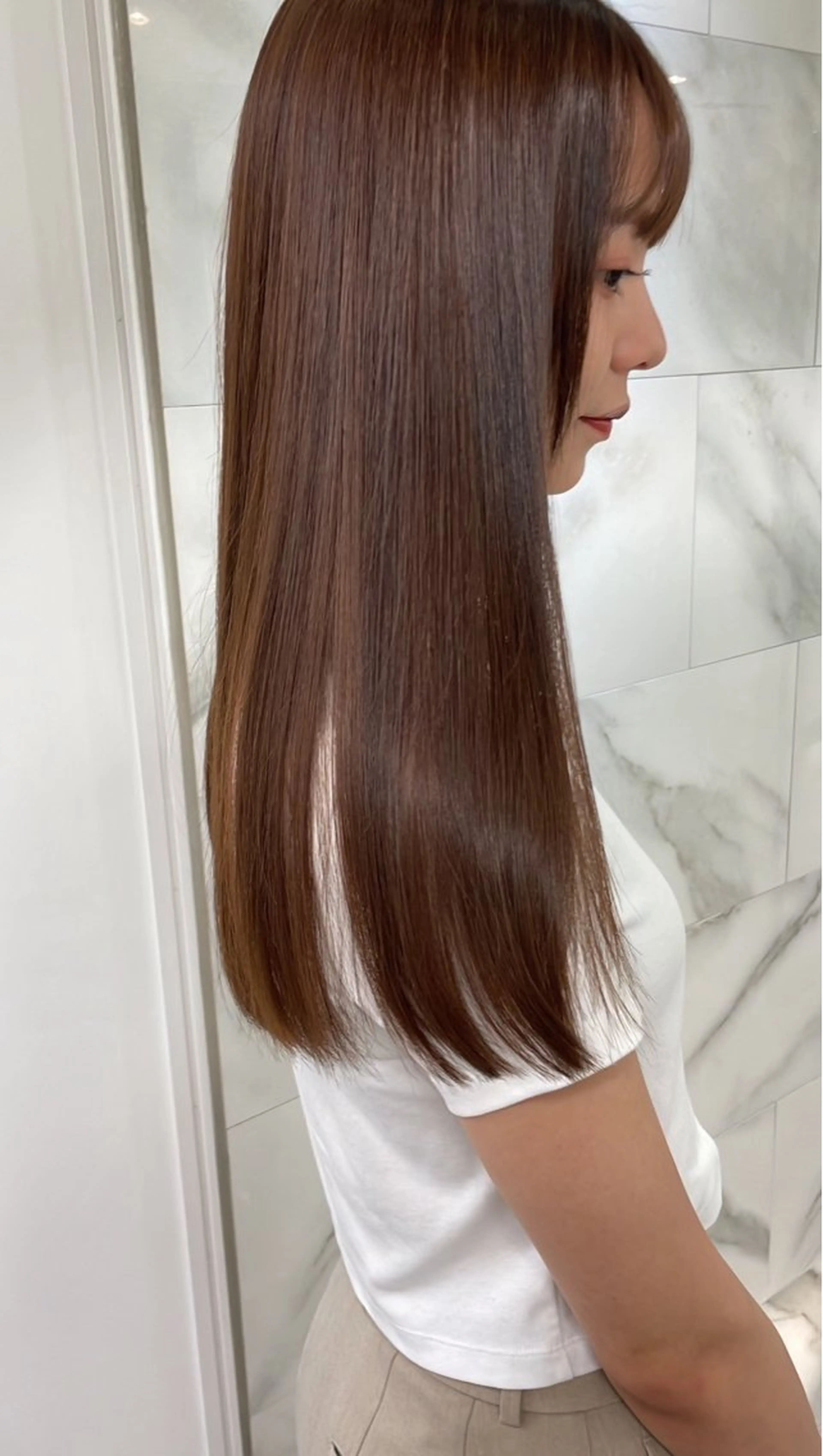 セミロング ヘアカラー ヘッドスパ soigne 表参道【ソワネ】所属・艶髪🩰透明感カラー 🫧あやみのヘアスタイル