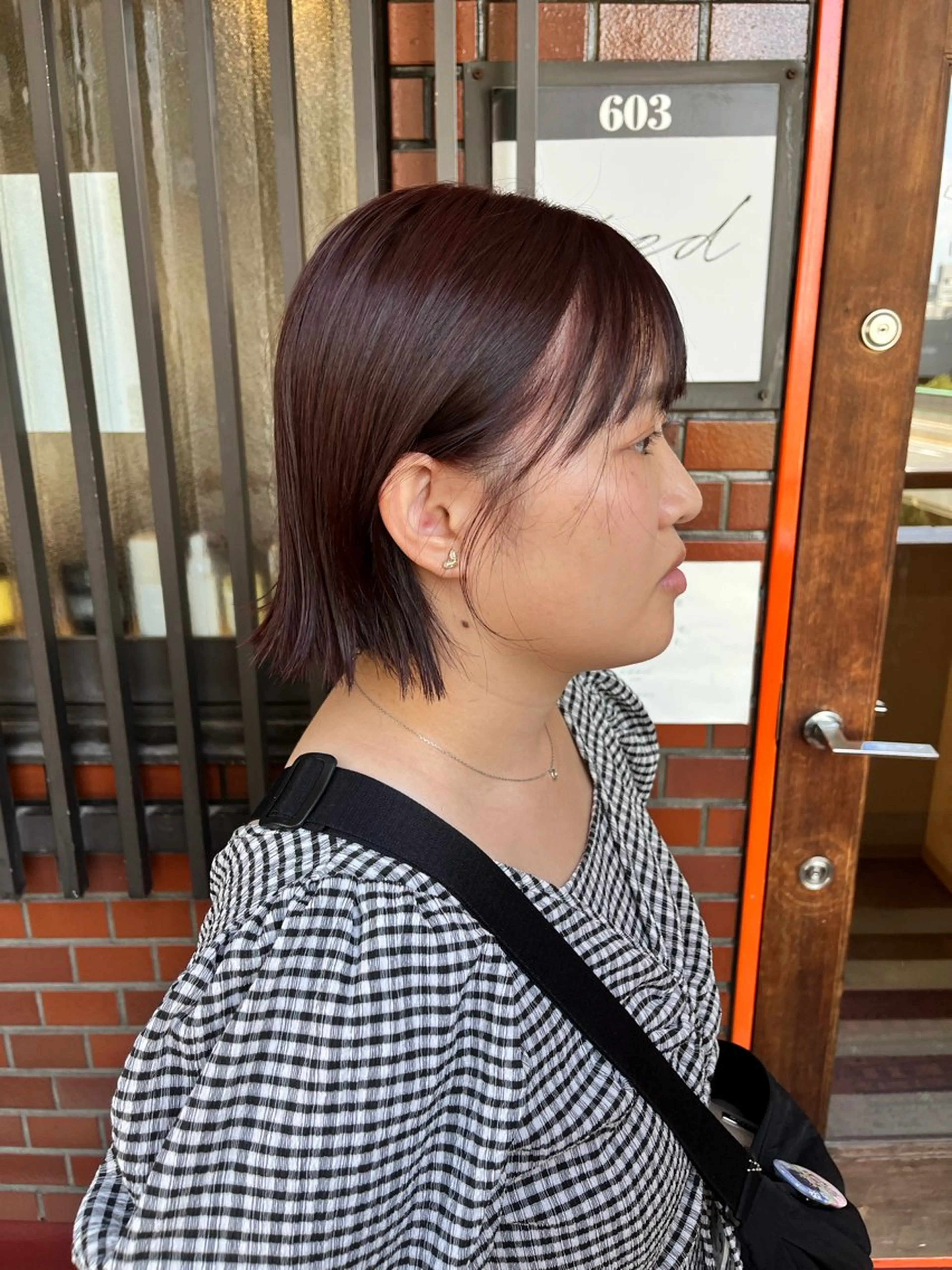 ショート カラー ブリーチ ブラウンカラー ダブルカラー ピンクカラー ピンクブラウン 伊藤　由季 603号室のヘアスタイル