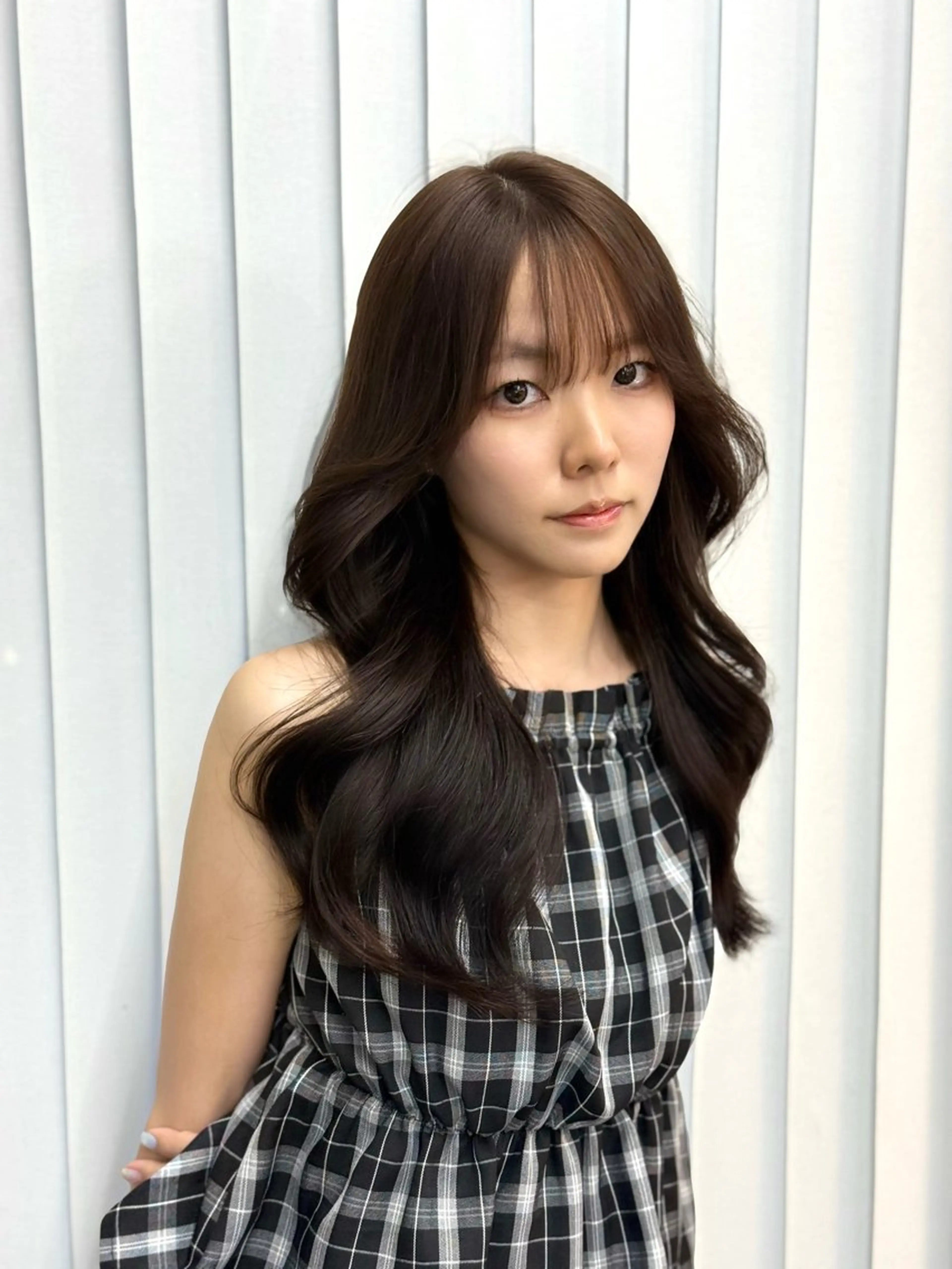 セミロング カラー アッシュ アッシュブラウン ブリーチ ブラウンカラー 透明感カラー カット ヘアカラー 日韓レイヤー🇰🇷 艶カラー/ナカネのヘアスタイル