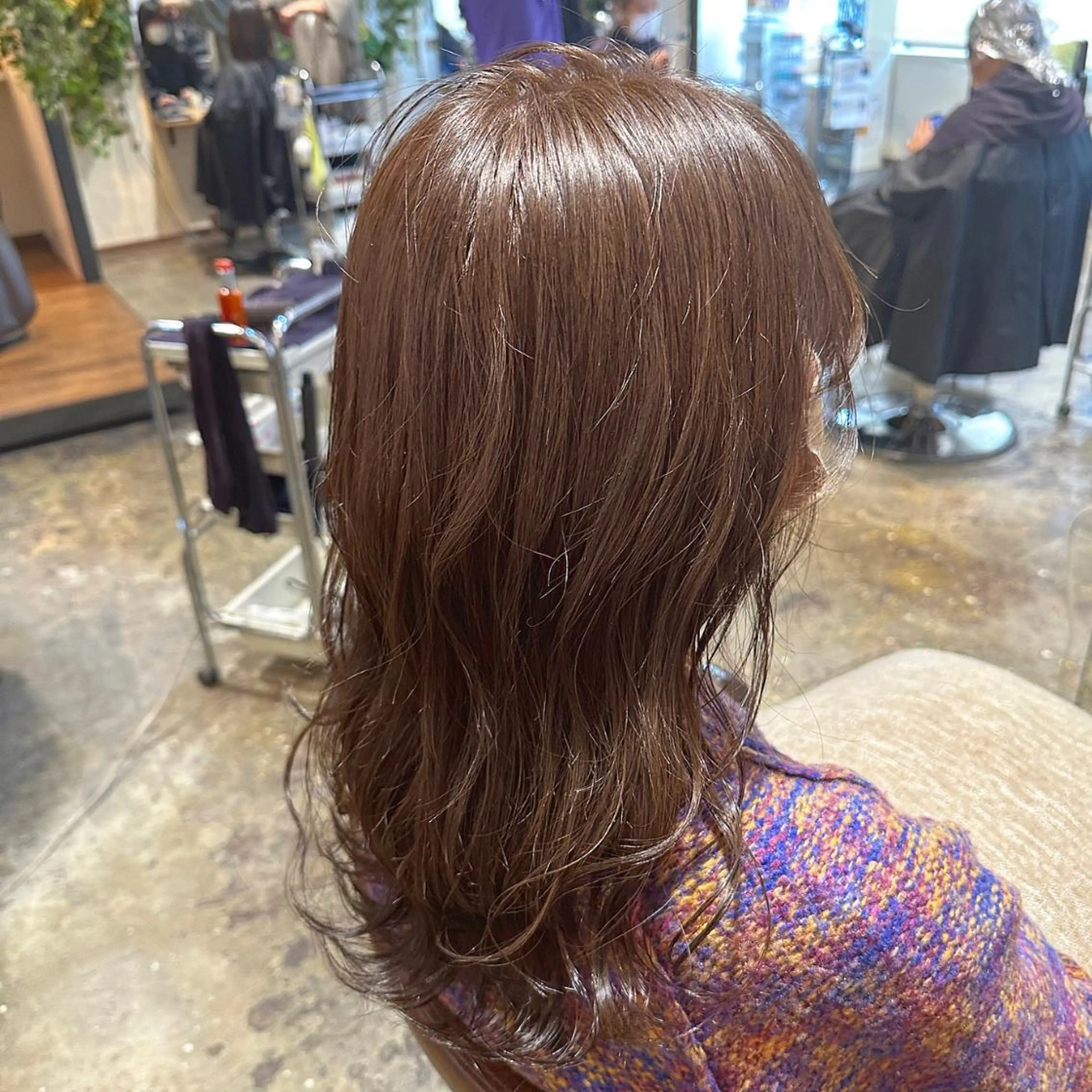 セミロング カラー ヘアアレンジ ブリーチ 透明感カラー グレージュ 🇰🇷韓国スタイル レイヤー/ayanaのヘアスタイル