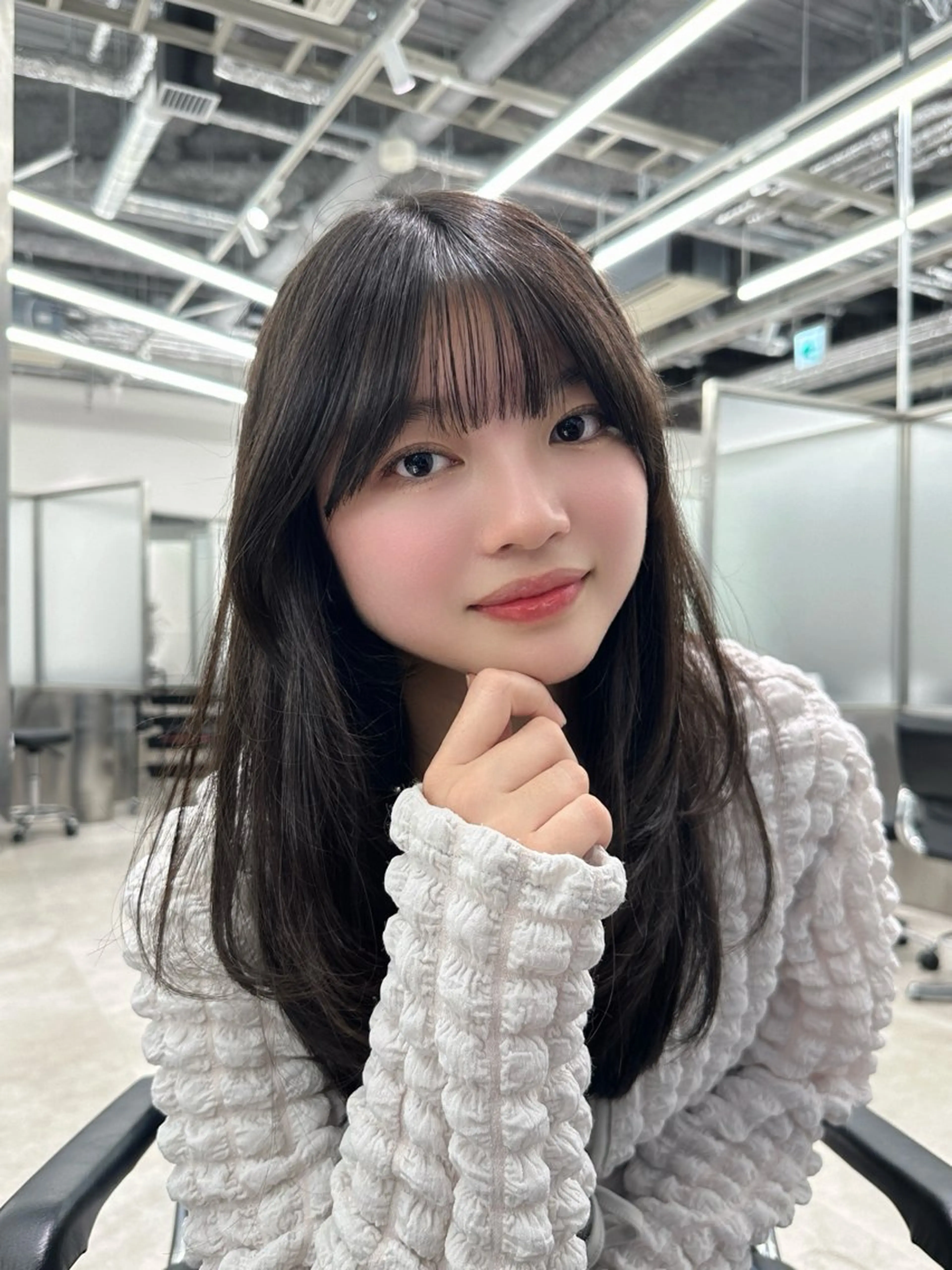 ミディアム カット GO TODAY  NU茶屋町所属・地毛風ストレート/ 髪質改善/kokiのヘアスタイル