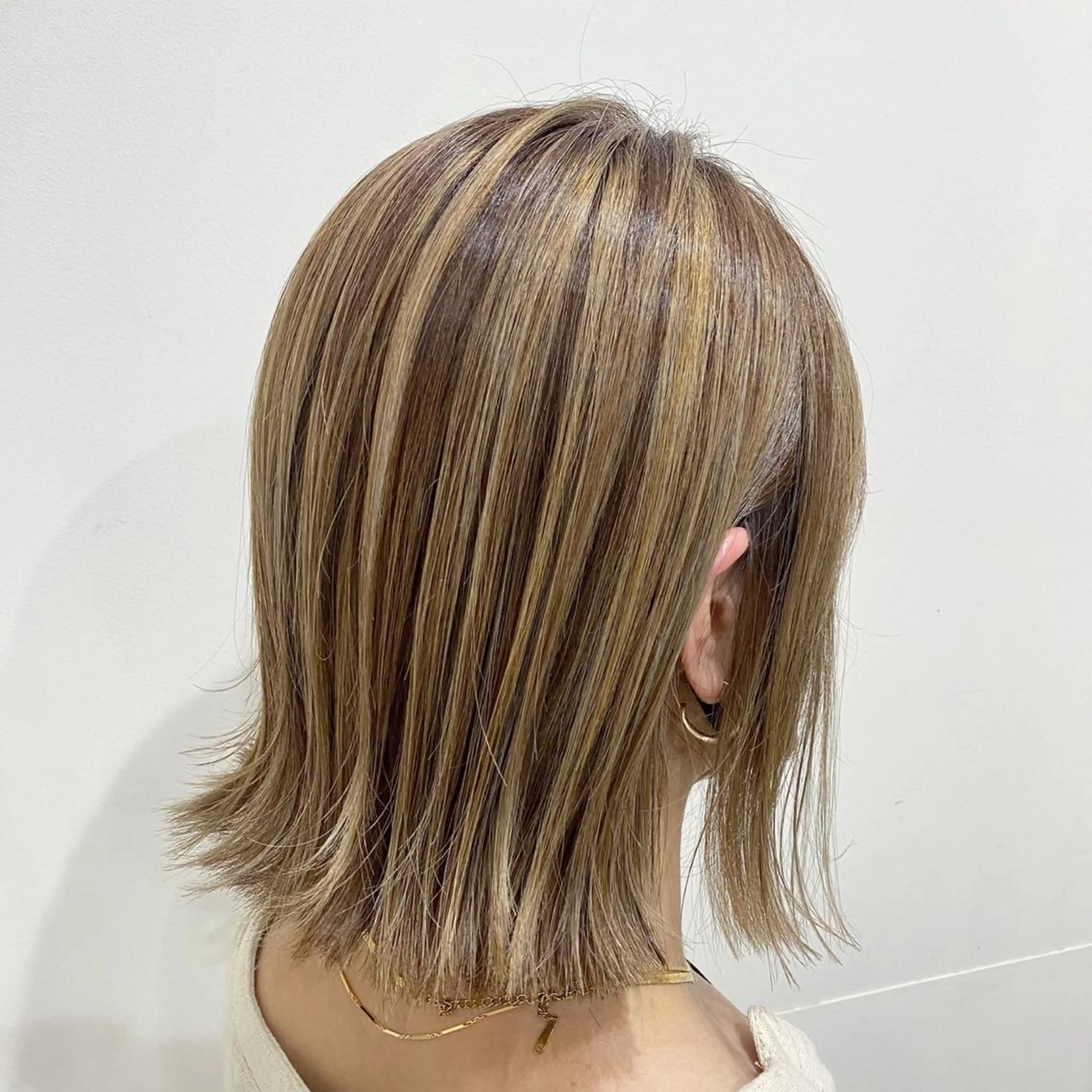 ミディアム ボブ RIKA💙パーマ 艶カラー💙のヘアスタイル