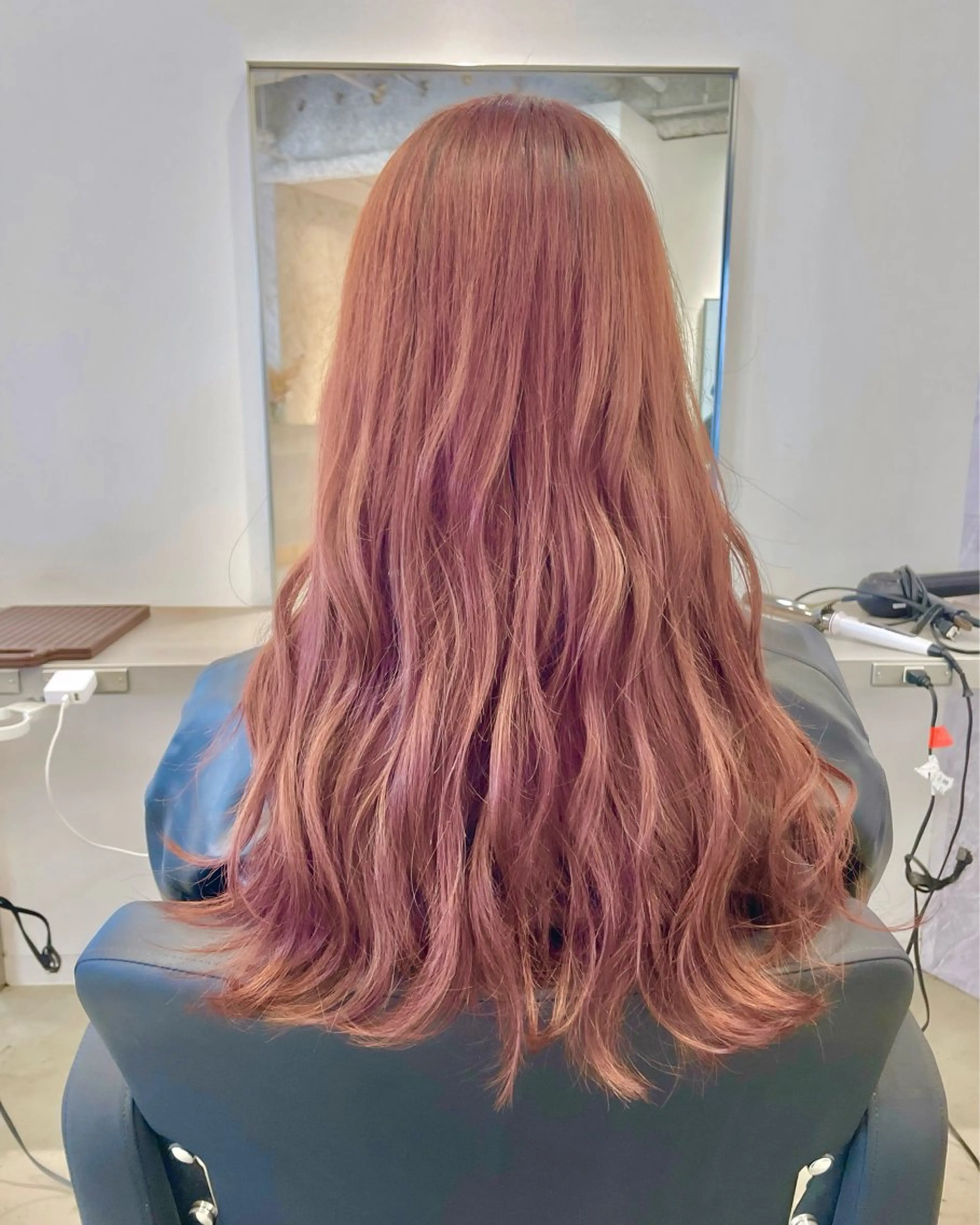 セミロング カラー カット ヘアカラー トリートメント ブリーチ＆波巻パーマ /飯牟田/GEAR.のヘアスタイル