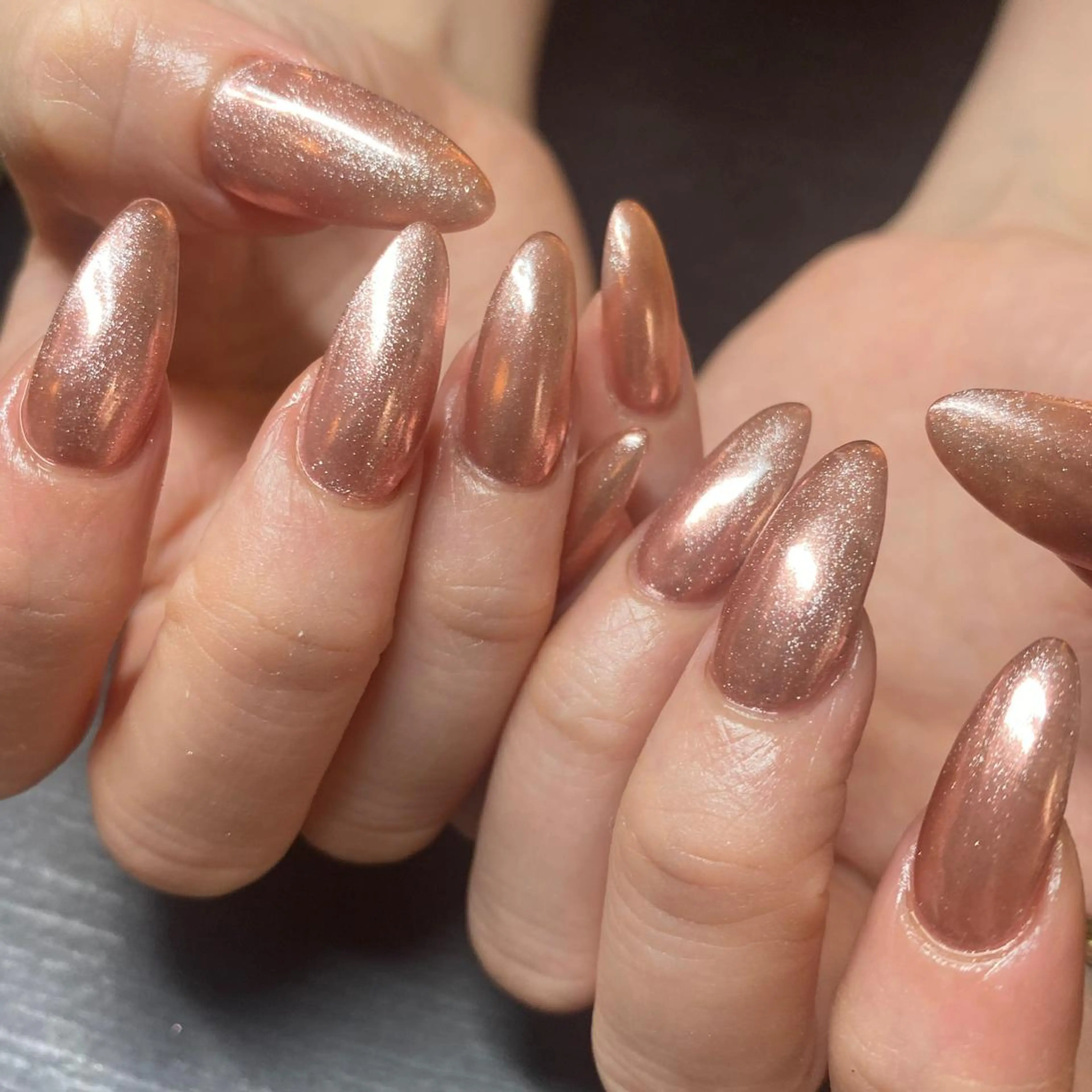 ネイル ジェルネイル キラキラネイル マグネットネイル ミラーネイル ease NAIL SALONのネイルデザイン