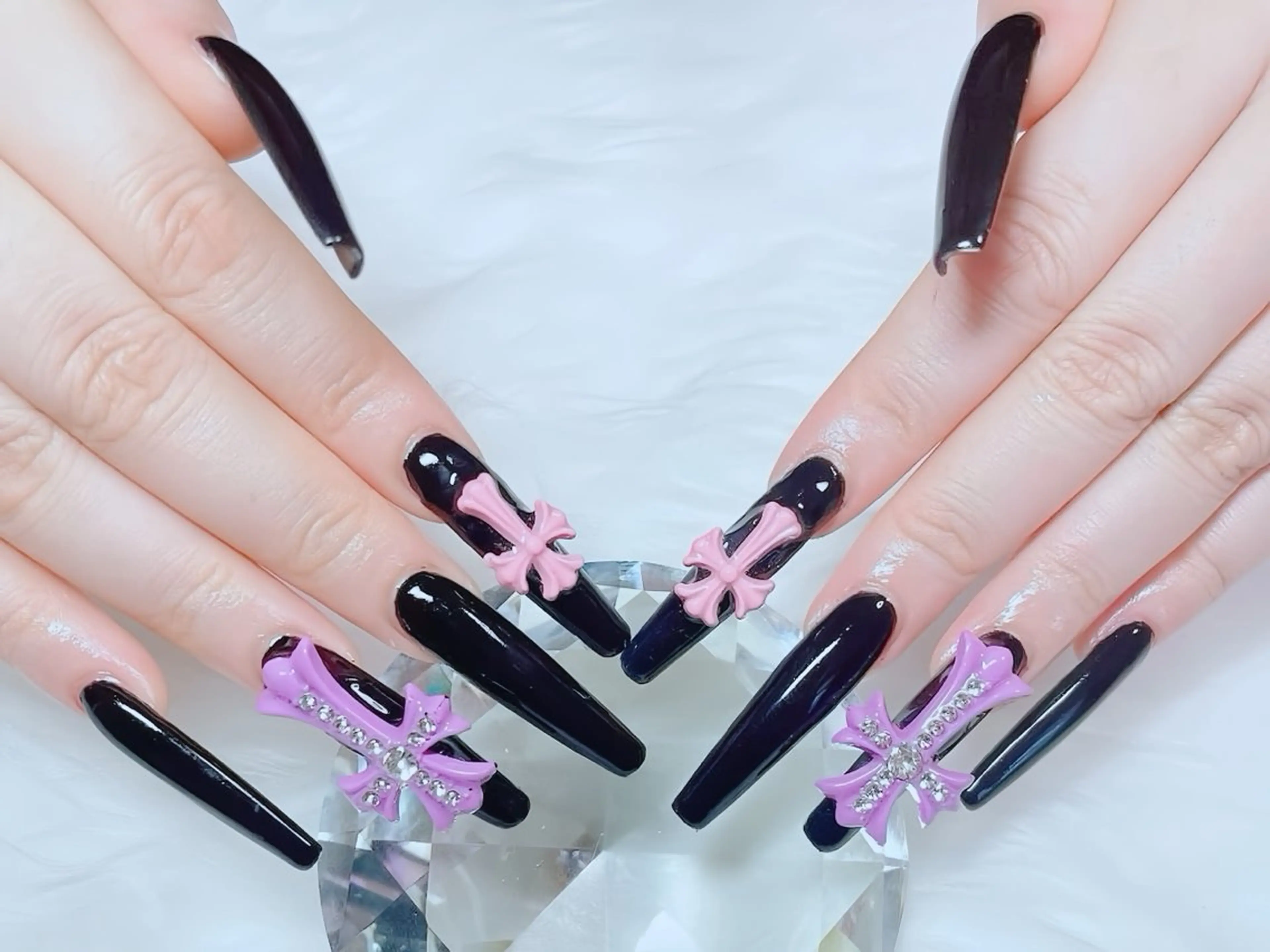 ネイル アートネイル フレンチネイル キラキラネイル 韓国ネイル 水色 ハンドネイル Rin Nail所属・Rin Nailのネイルデザイン