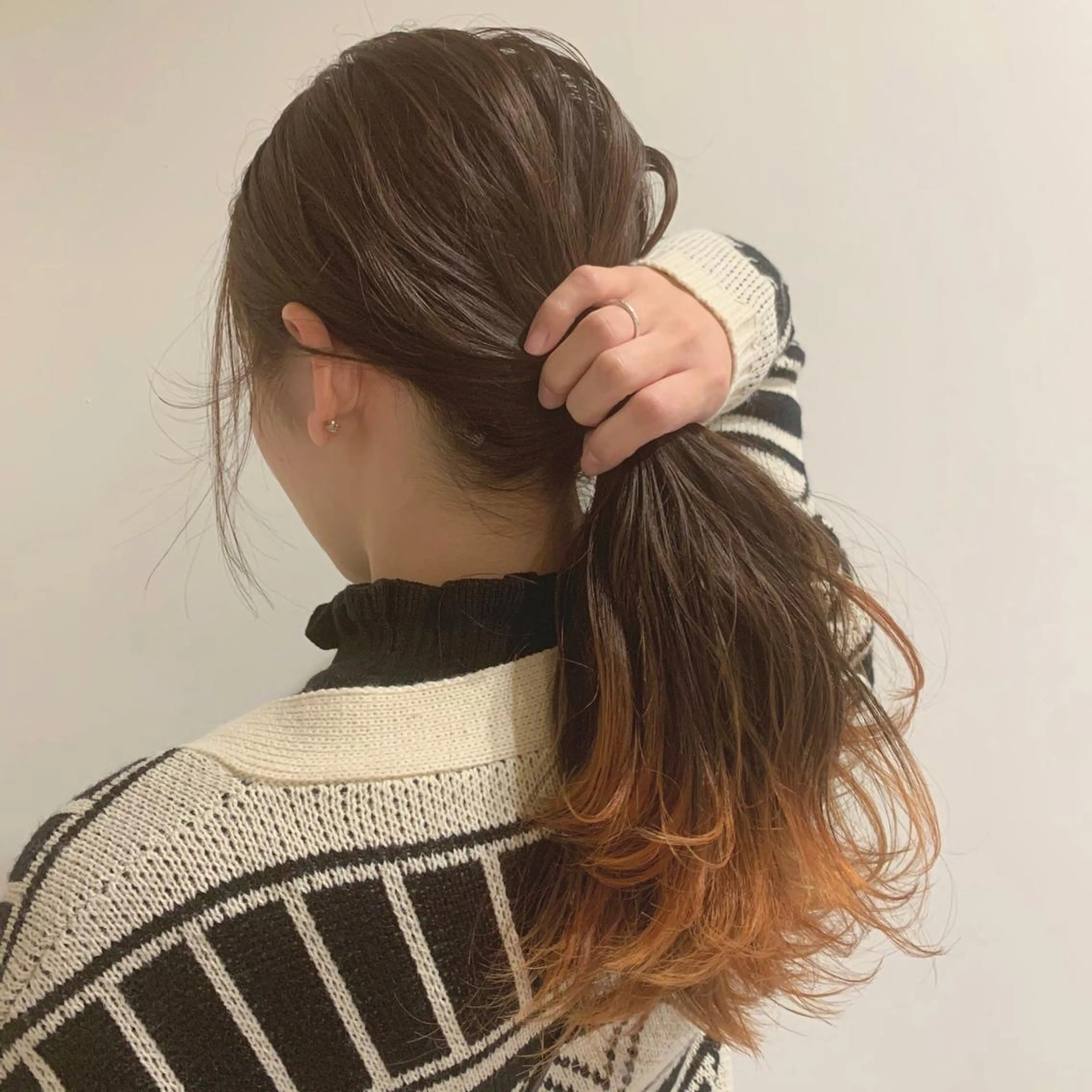 ミディアム カラー オレンジ 清水 亮太/赤み消しカラーのヘアスタイル