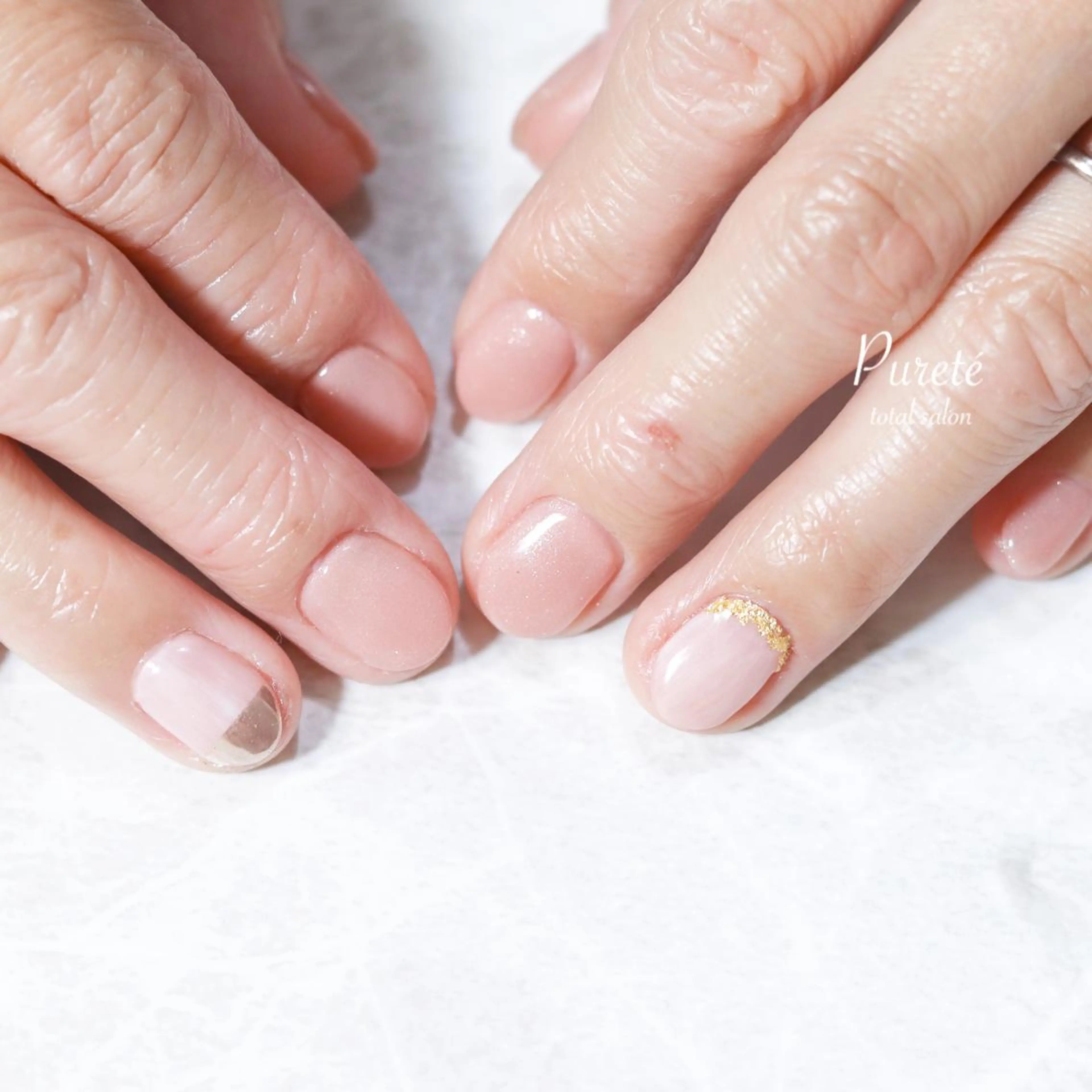 ネイル アートネイル ニュアンスネイル nailsalon Puretéのネイルデザイン