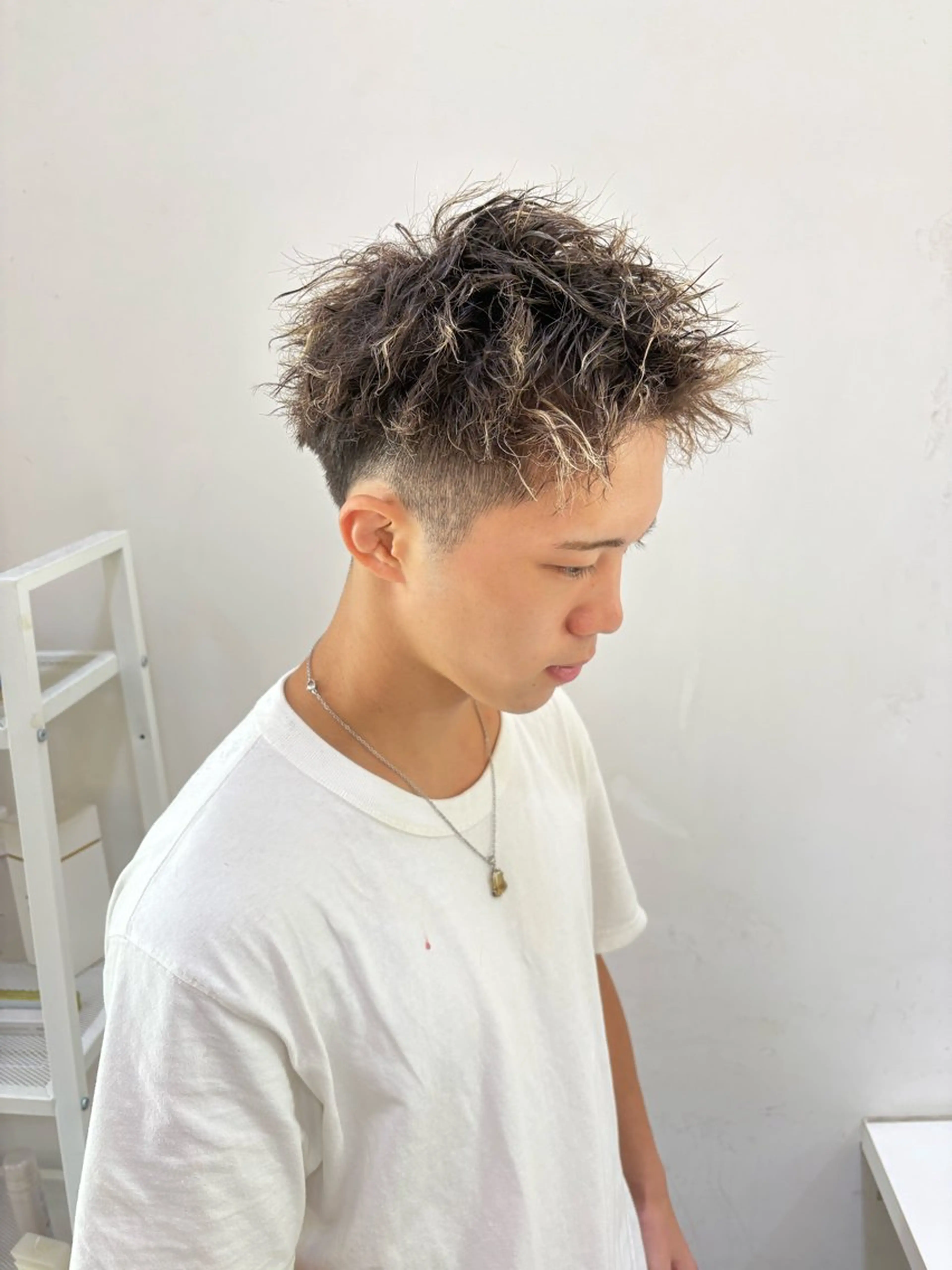 パーマ メンズ カット パーマ メンズパーマ &ハイトーン/仁翔のヘアスタイル