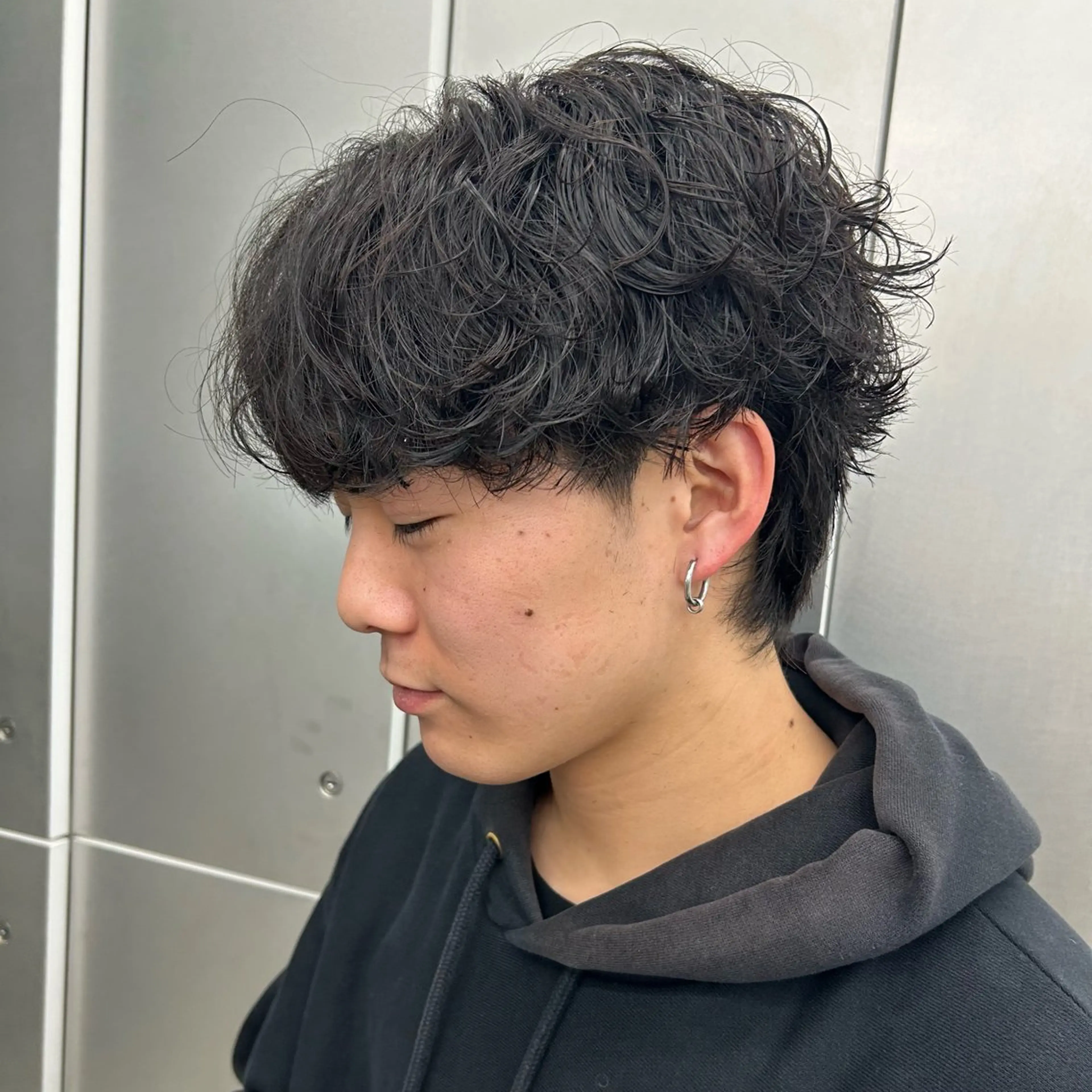 パーマ メンズ カット パーマ 安達 脩人のヘアスタイル