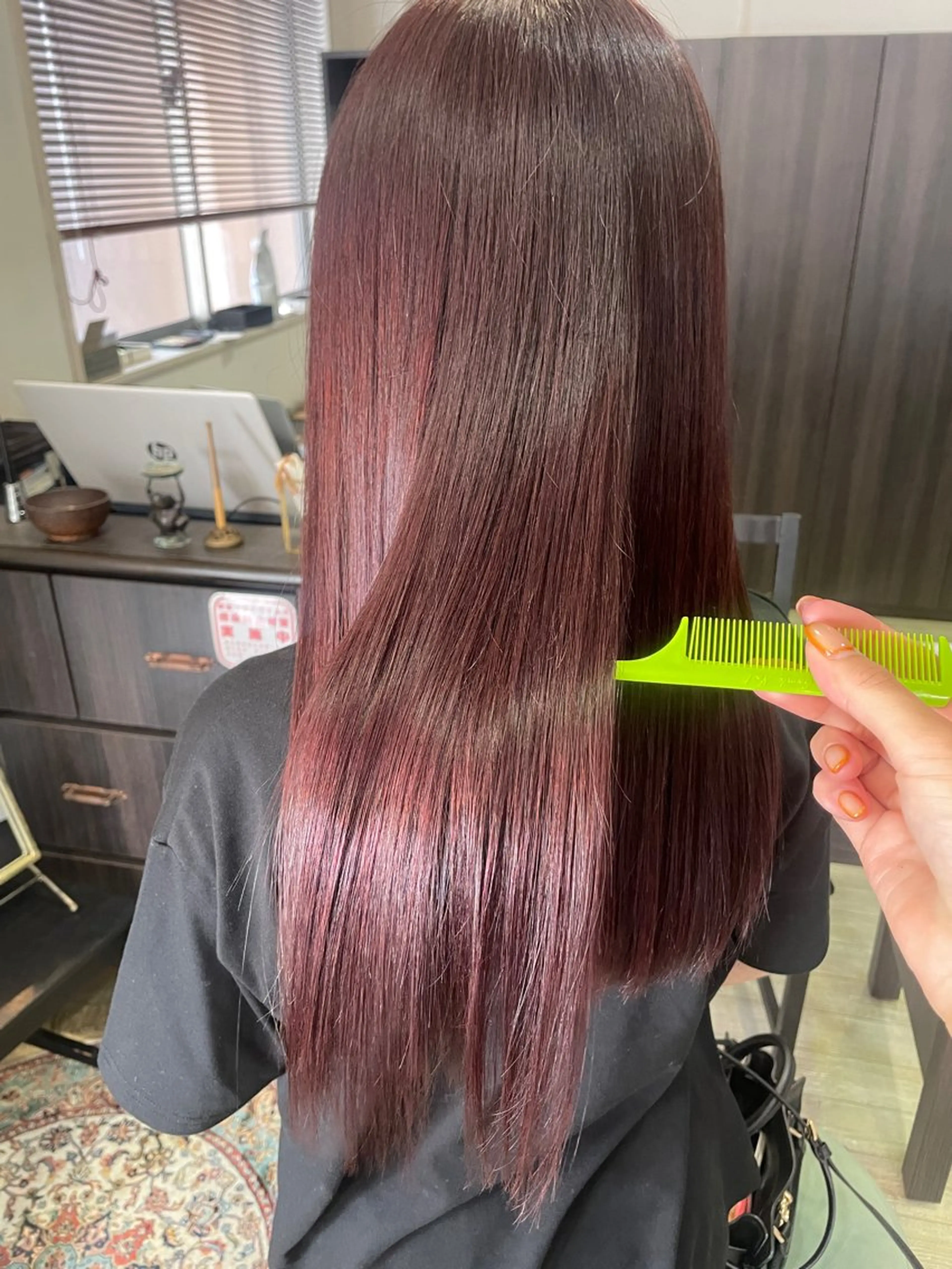 ロング カット 縮毛矯正 トリートメント 韓国ボブ👩🇰🇷 小野絢未のヘアスタイル