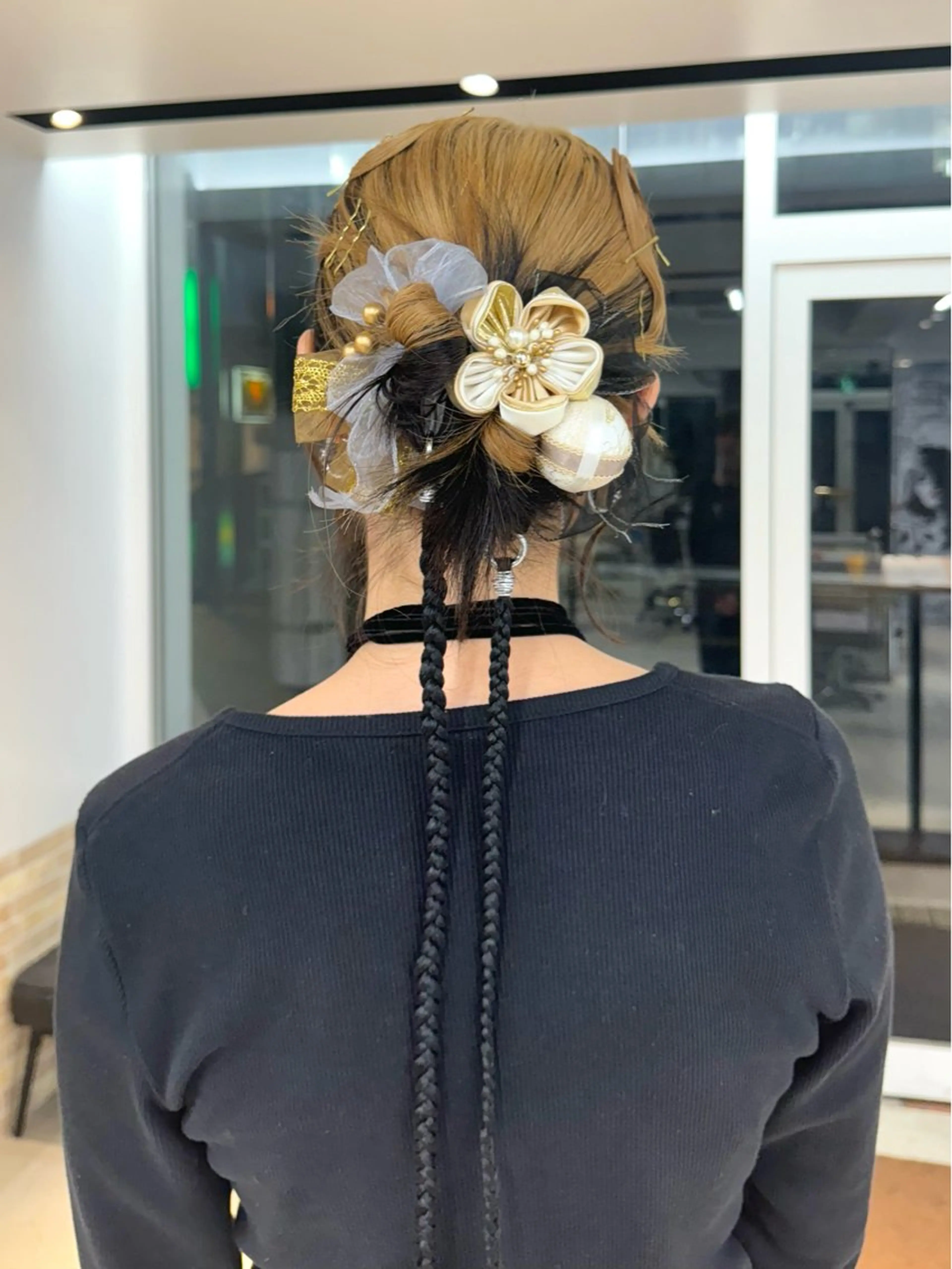 ミディアム ヘアアレンジ 艶カラー/アレンジ 🪞🎀✨️hinaのヘアスタイル