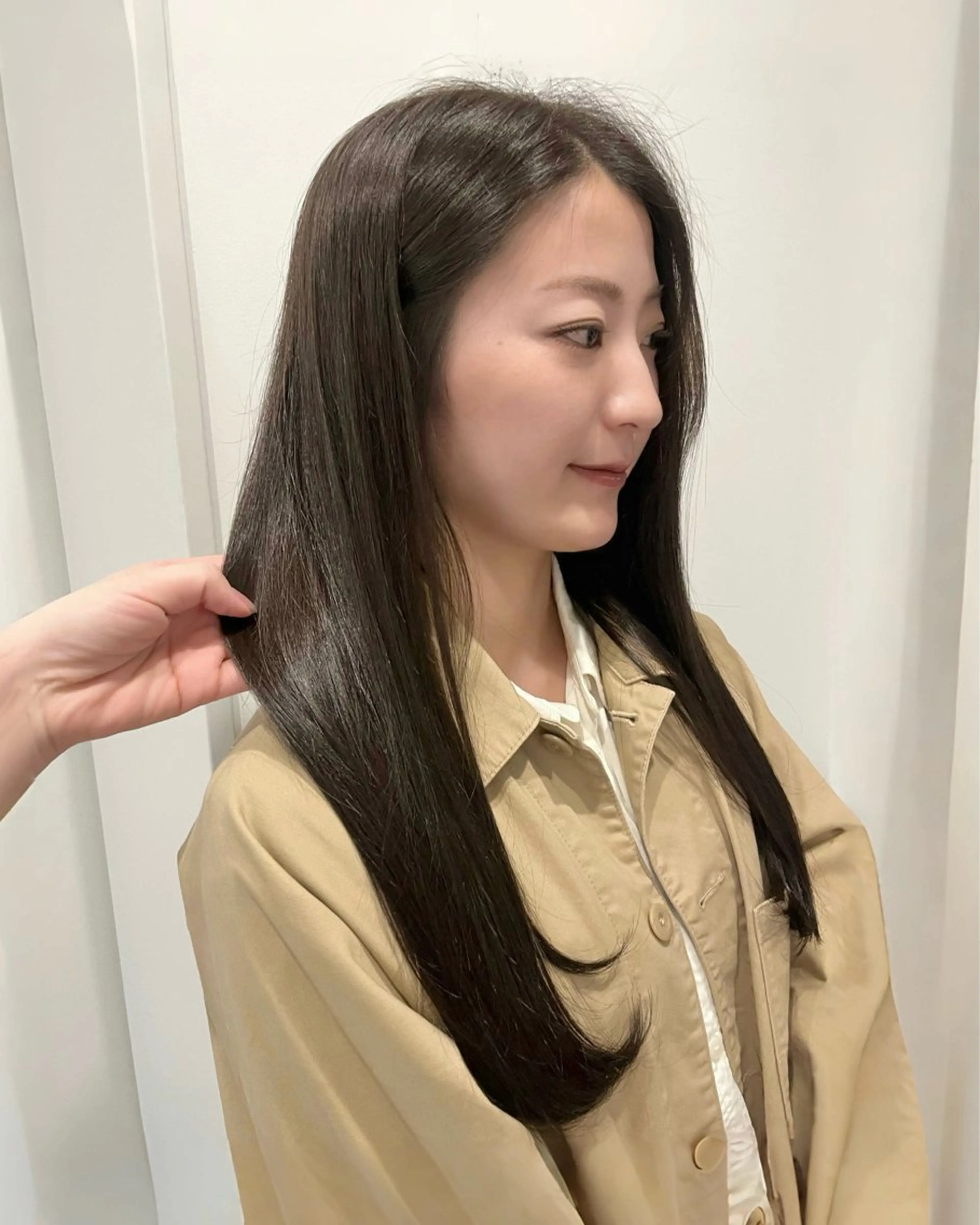 セミロング カラー ヘアカラー 辻しおり/似合わせ カット/暖色カラー栄のヘアスタイル