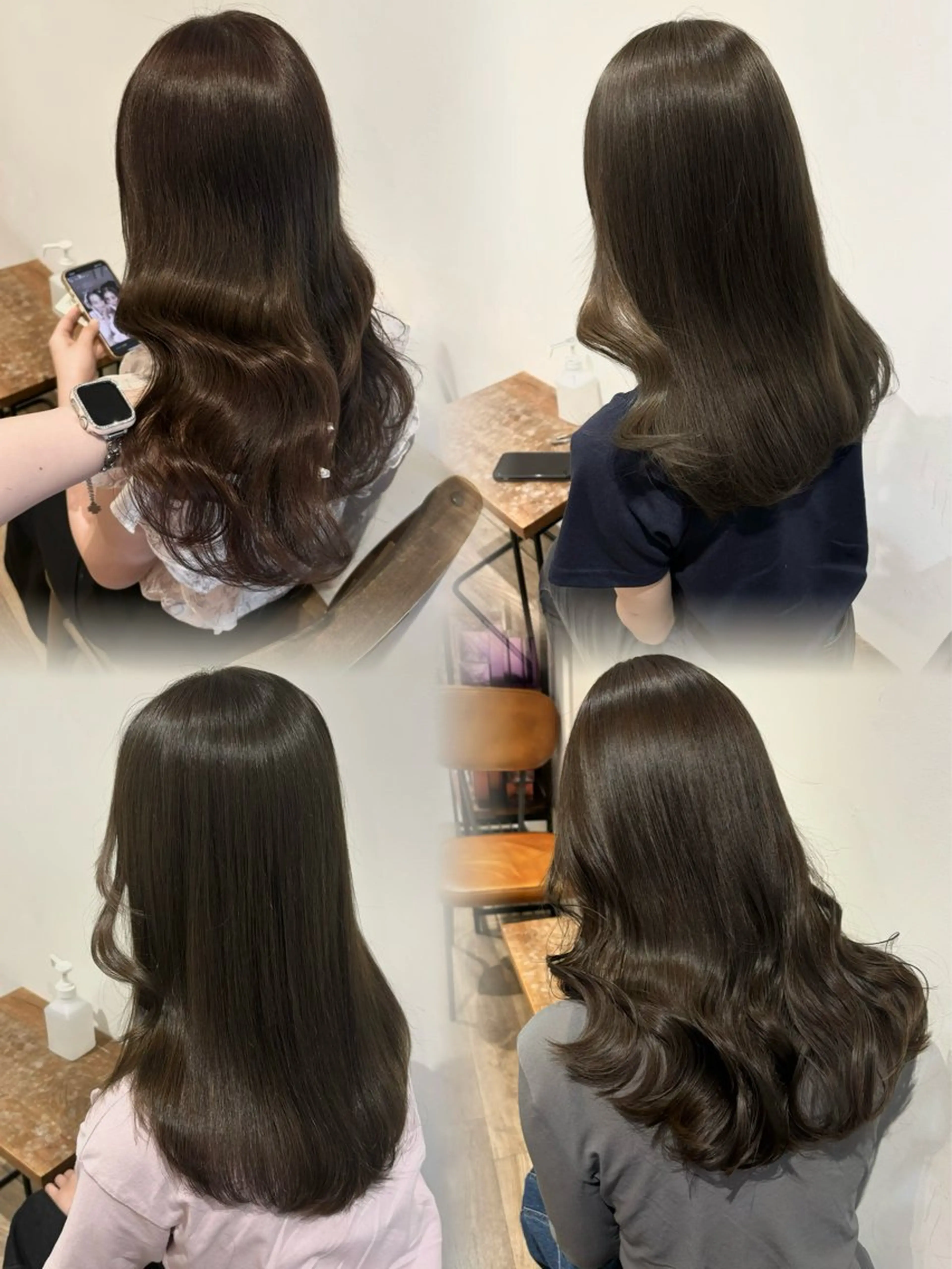 ロング カラー オリーブカラー カット ヘアカラー トリートメント ヘッドスパ 𝑴𝒊𝒌𝒖ʚɞ 透明感モテカラーのヘアスタイル