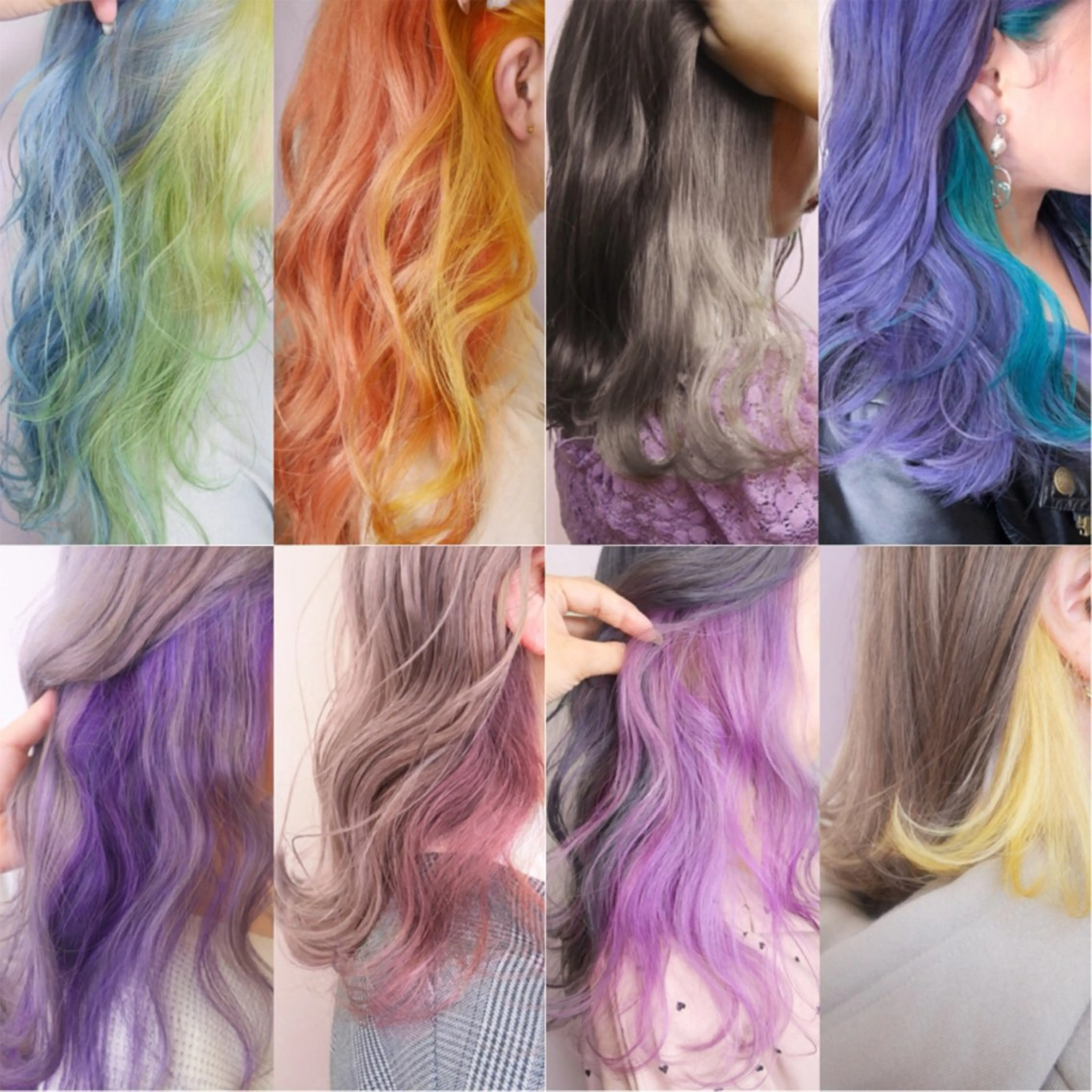 セミロング カラー ミストバング ベージュカラー 抜きっぱなしブロンド ブロンド ブルーカラー ヘアカラー Chérie所属・Chérie 渋谷/カラーサロンのヘアスタイル