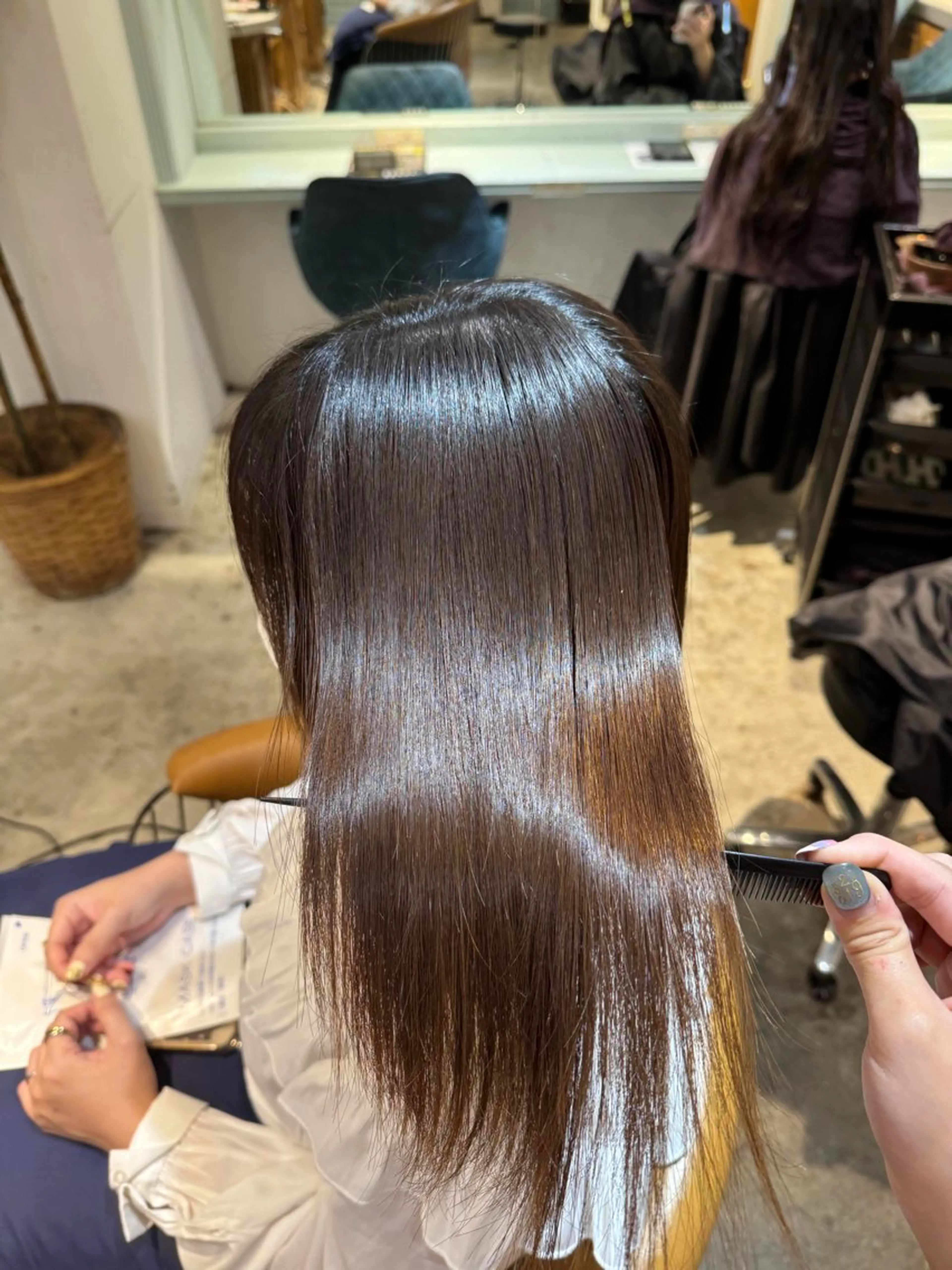 ロング 髪質改善 縮毛矯正 カット ヘアカラー トリートメント ヘアセット 髪質改善/ボブ /韓国/erikoのヘアスタイル