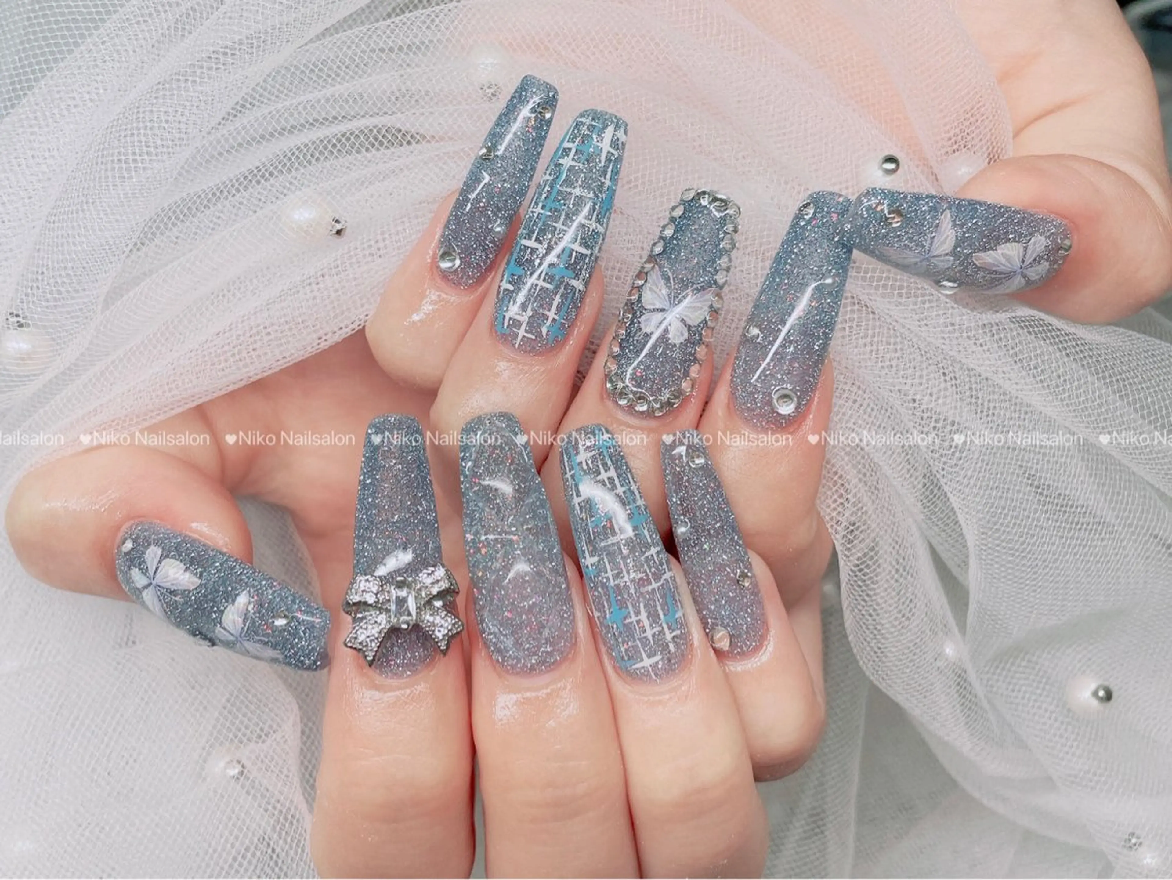 ネイル チークネイル 長さ出し フットネイル フレンチネイル ジェルネイル Niko nailサロンのネイルデザイン