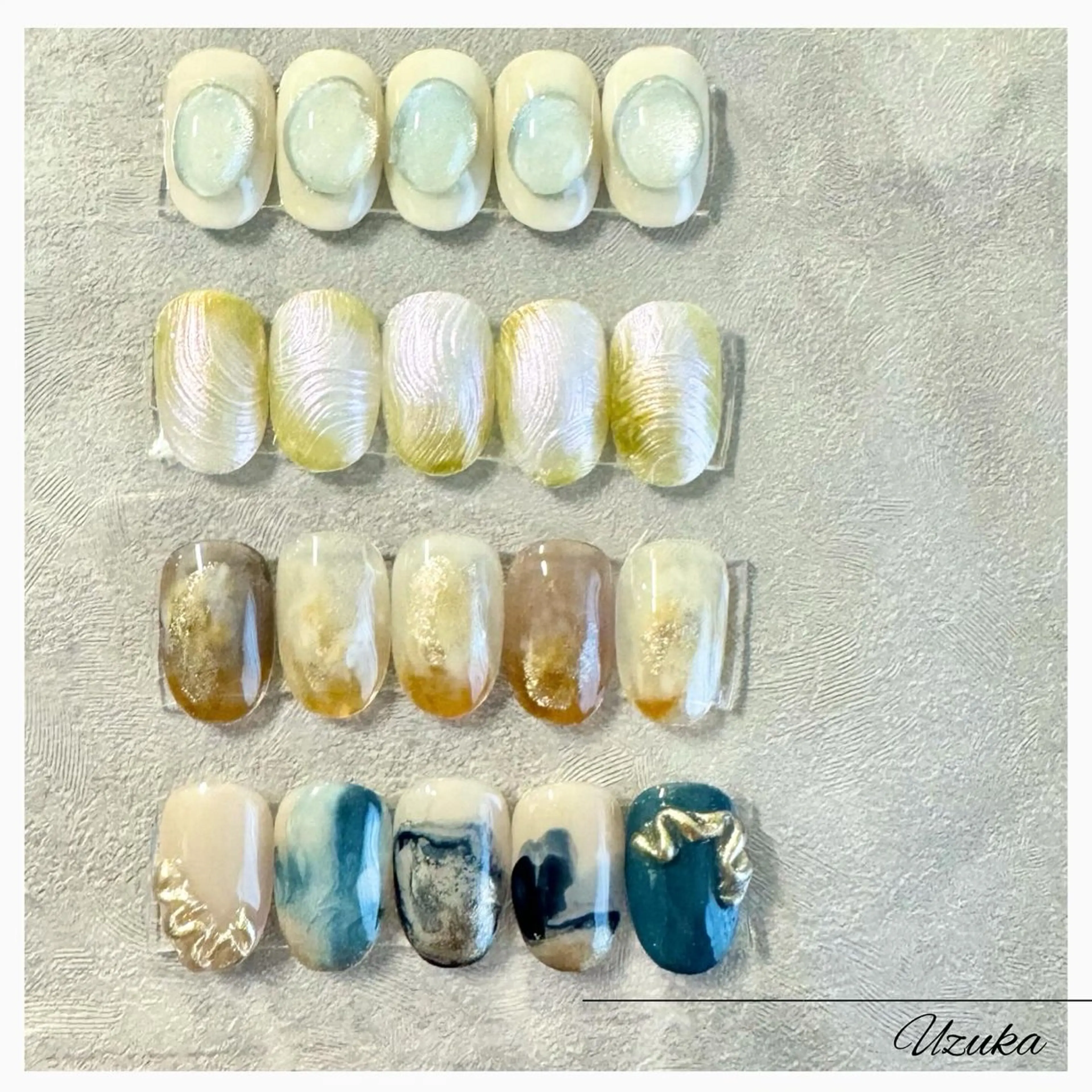 ネイル マグネットネイル ミラーネイル ニュアンスネイル ぷっくりネイル 【 enn 】 Uzuka Yukaのネイルデザイン