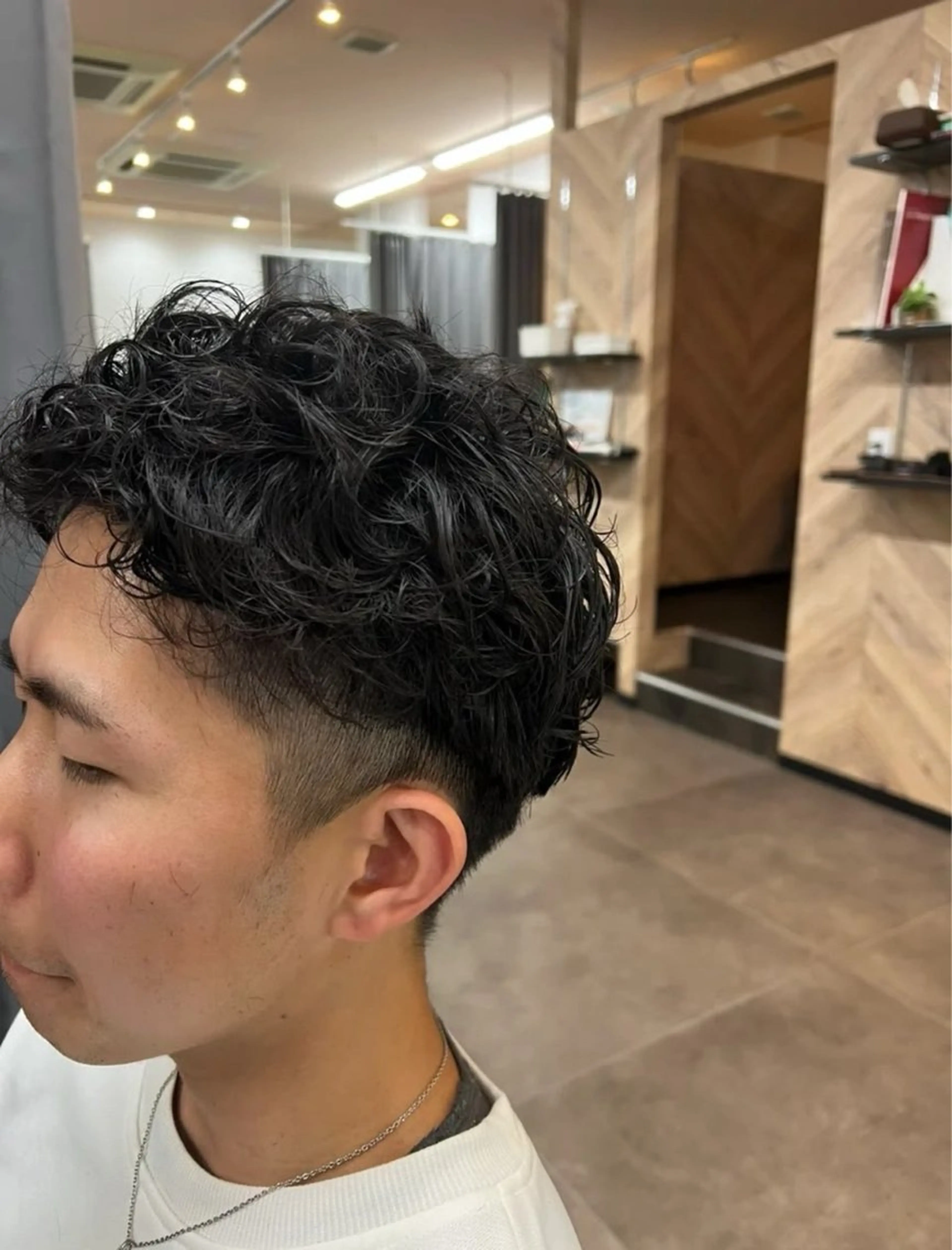 パーマ メンズ カット 宇井 洸稀のヘアスタイル