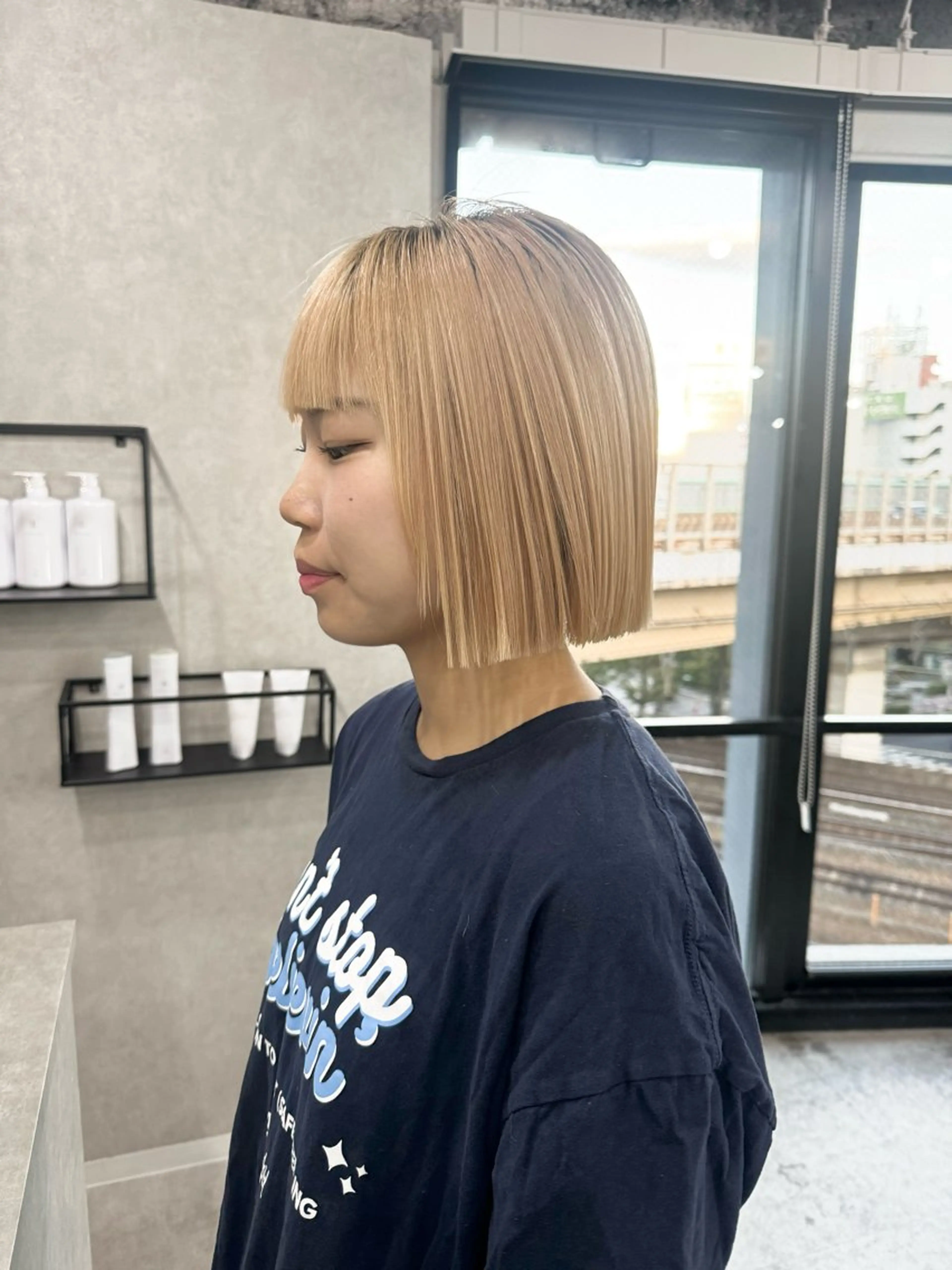 ショート カラー ヘアカラー トリートメント ハイトーンボブ美容師 /馬場 翼のヘアスタイル