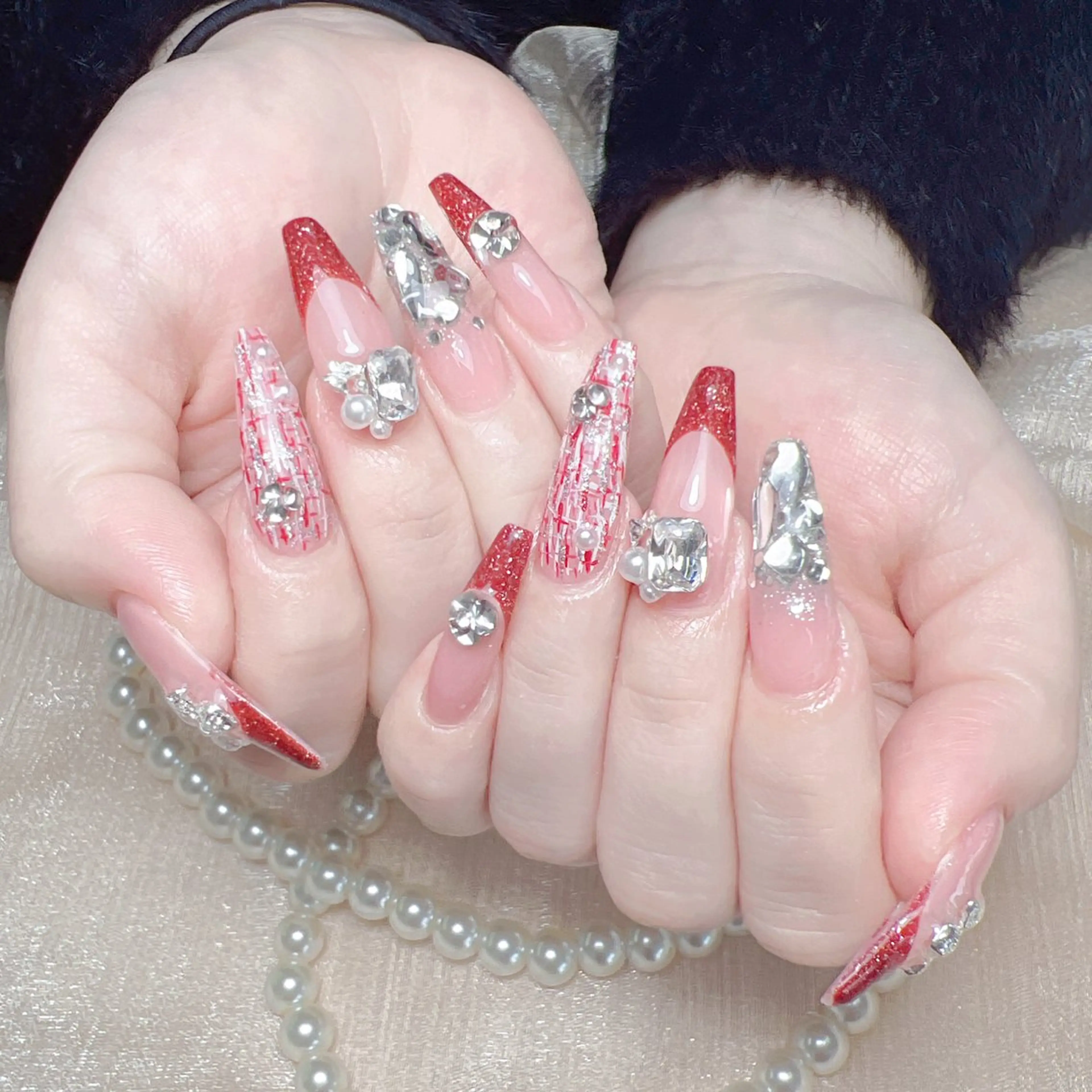 ネイル アートネイル ジェルネイル キラキラネイル 持ち込み シンプルネイル ハンドネイル ハンドケア ぱん ちゃんのネイルデザイン