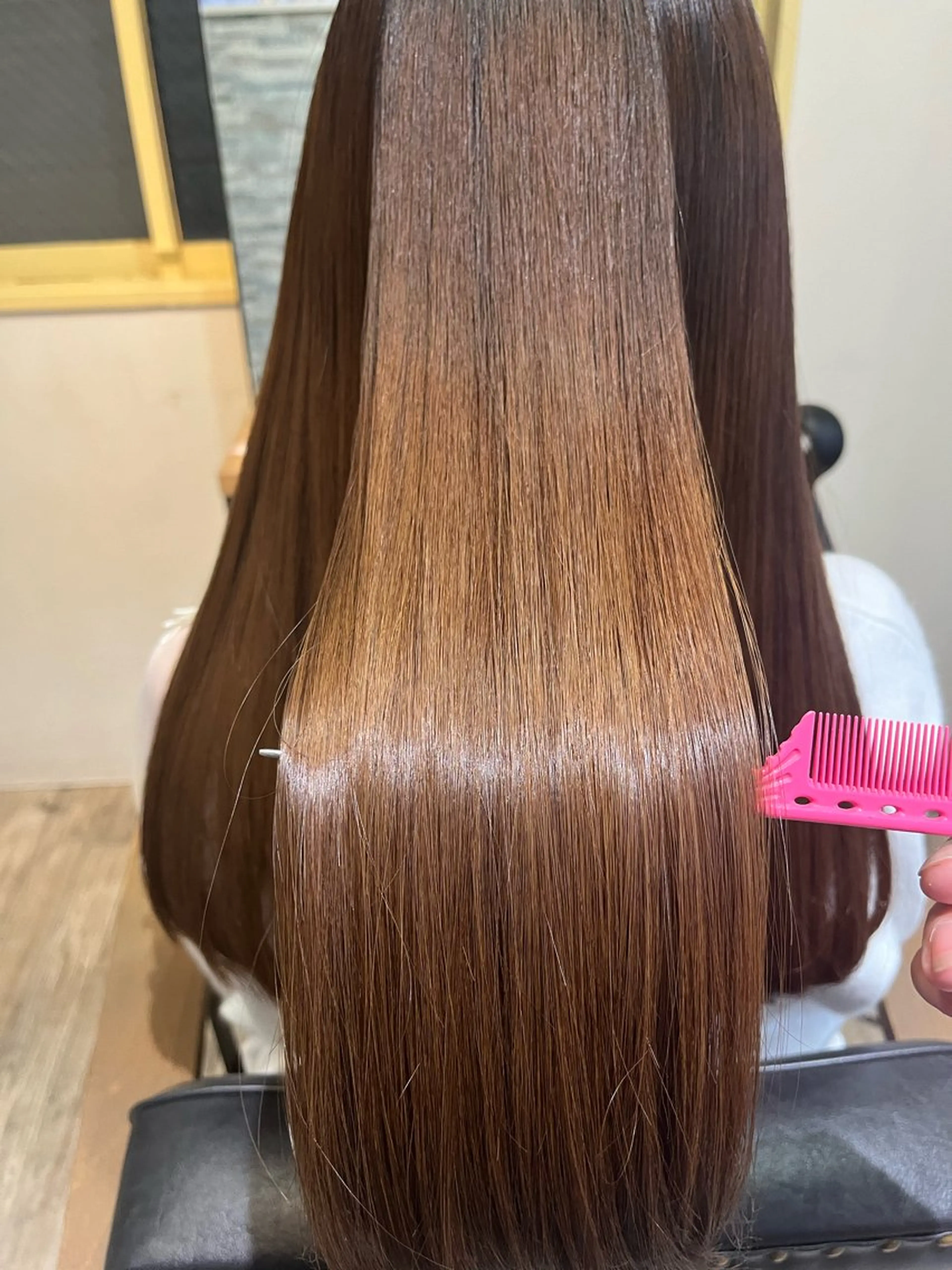 ロング カラー ヘアカラー トリートメント ワタイショウタ 髪質改善✨アイブロウのヘアスタイル