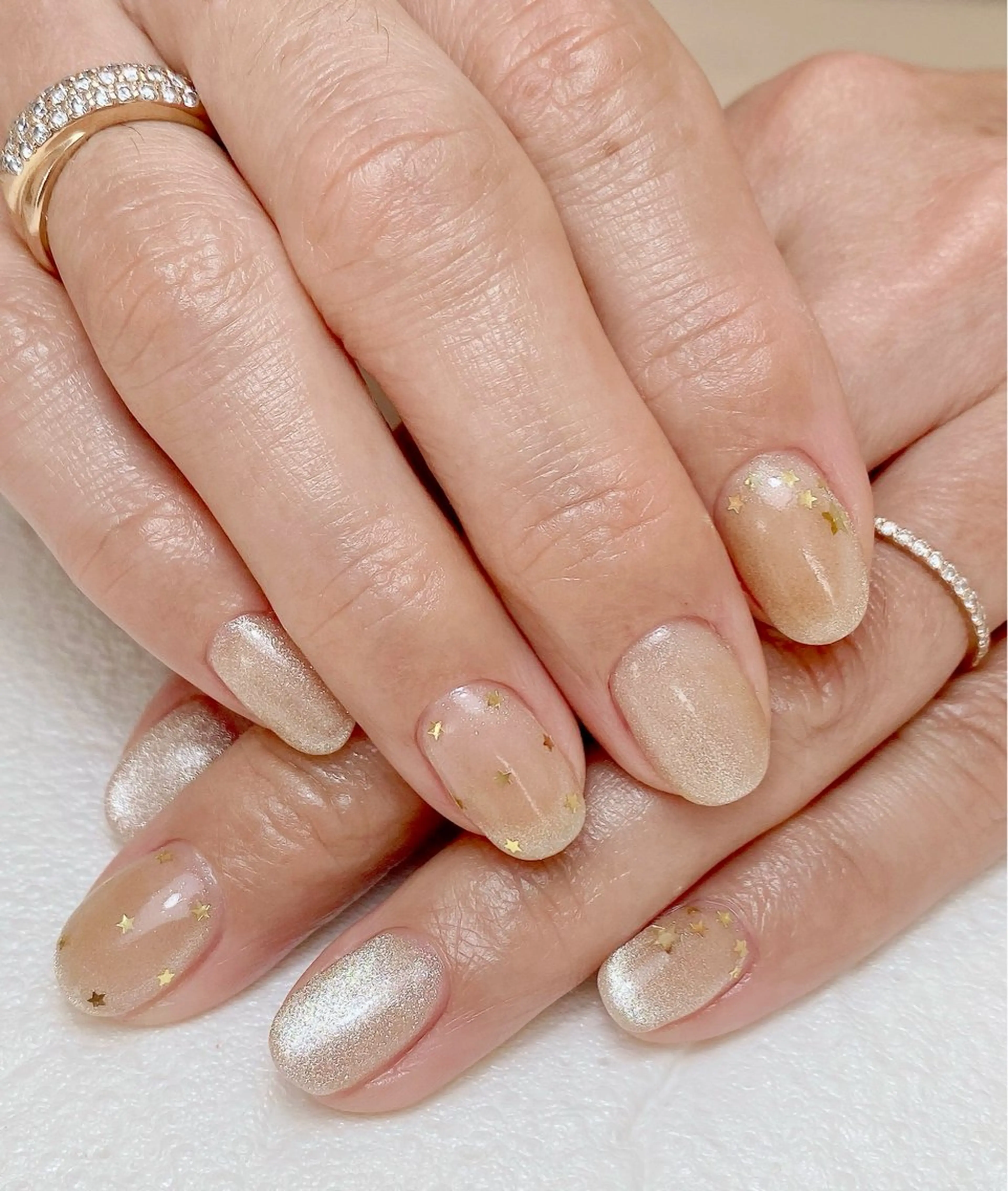 ネイル フレンチネイル マグネットネイル マグネットフレンチ シンプルネイル ハンドネイル Nail Salon K 🧸美爪育成のネイルデザイン