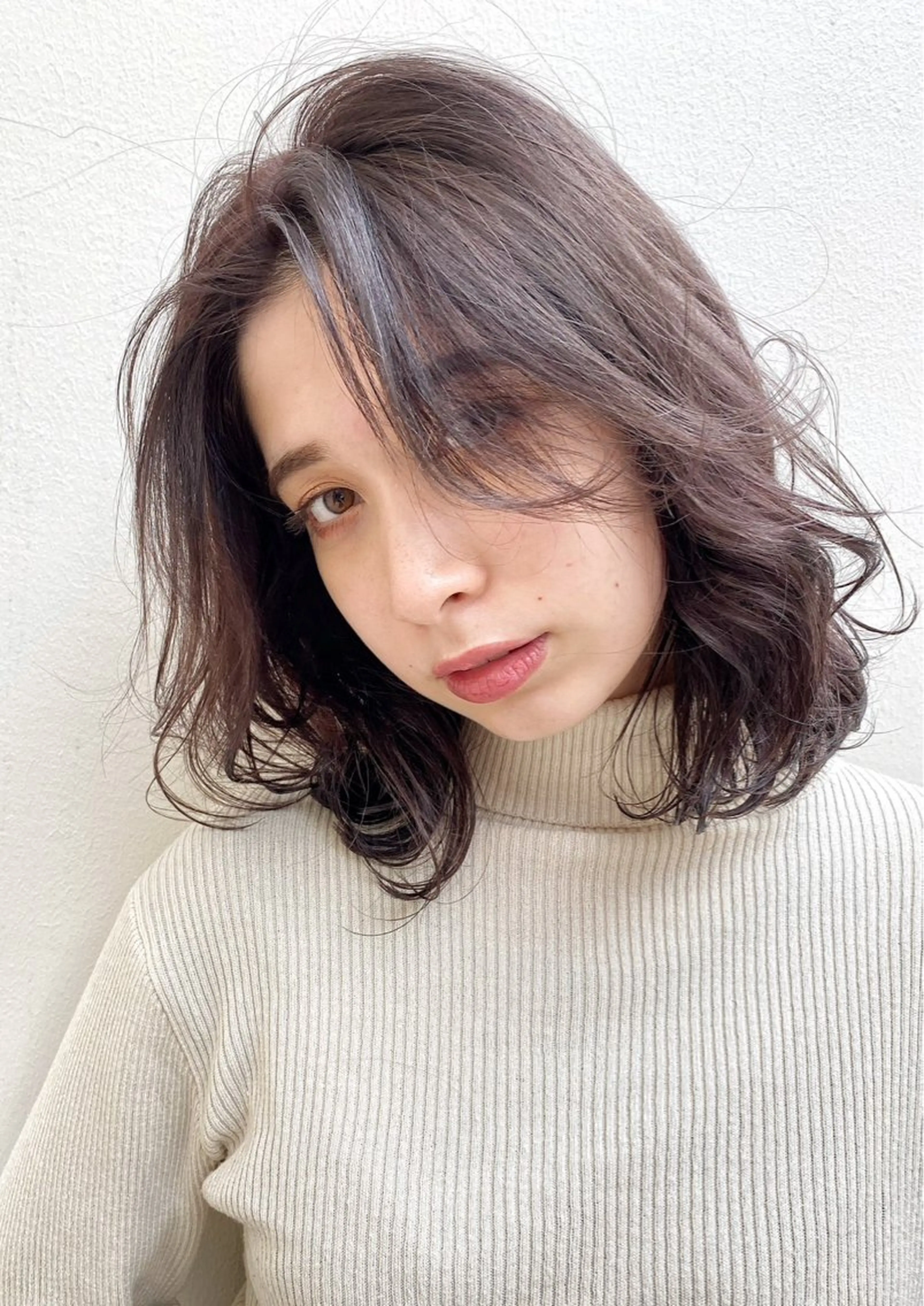 ミディアム カラー パーマ amble luxe 髪質改善 💕のヘアスタイル