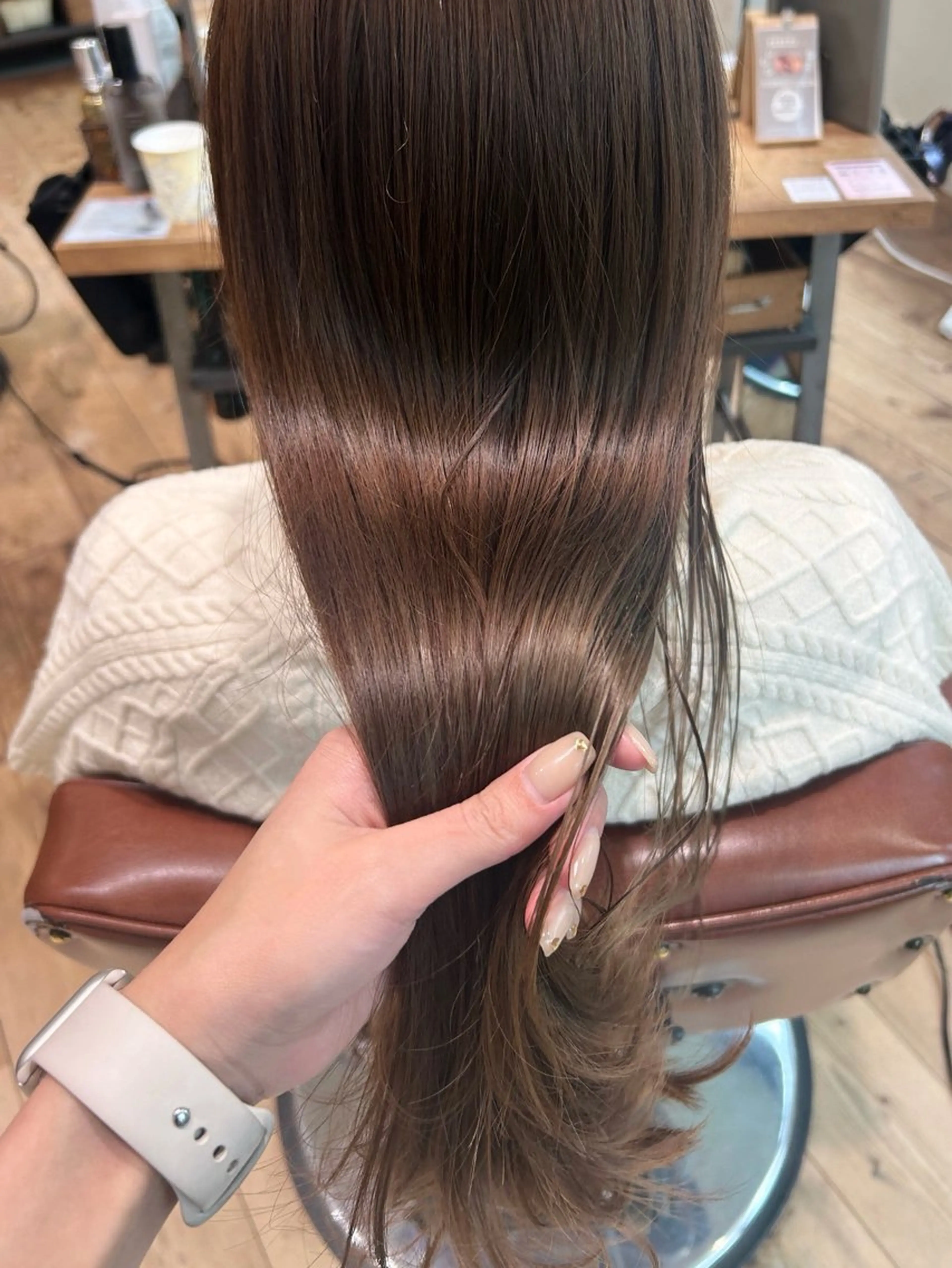 ロング カラー ベージュカラー 透明感カラー カット ヘアカラー トリートメント Lumier de mashu所属・nana/ボブ/ レイヤーカットのヘアスタイル