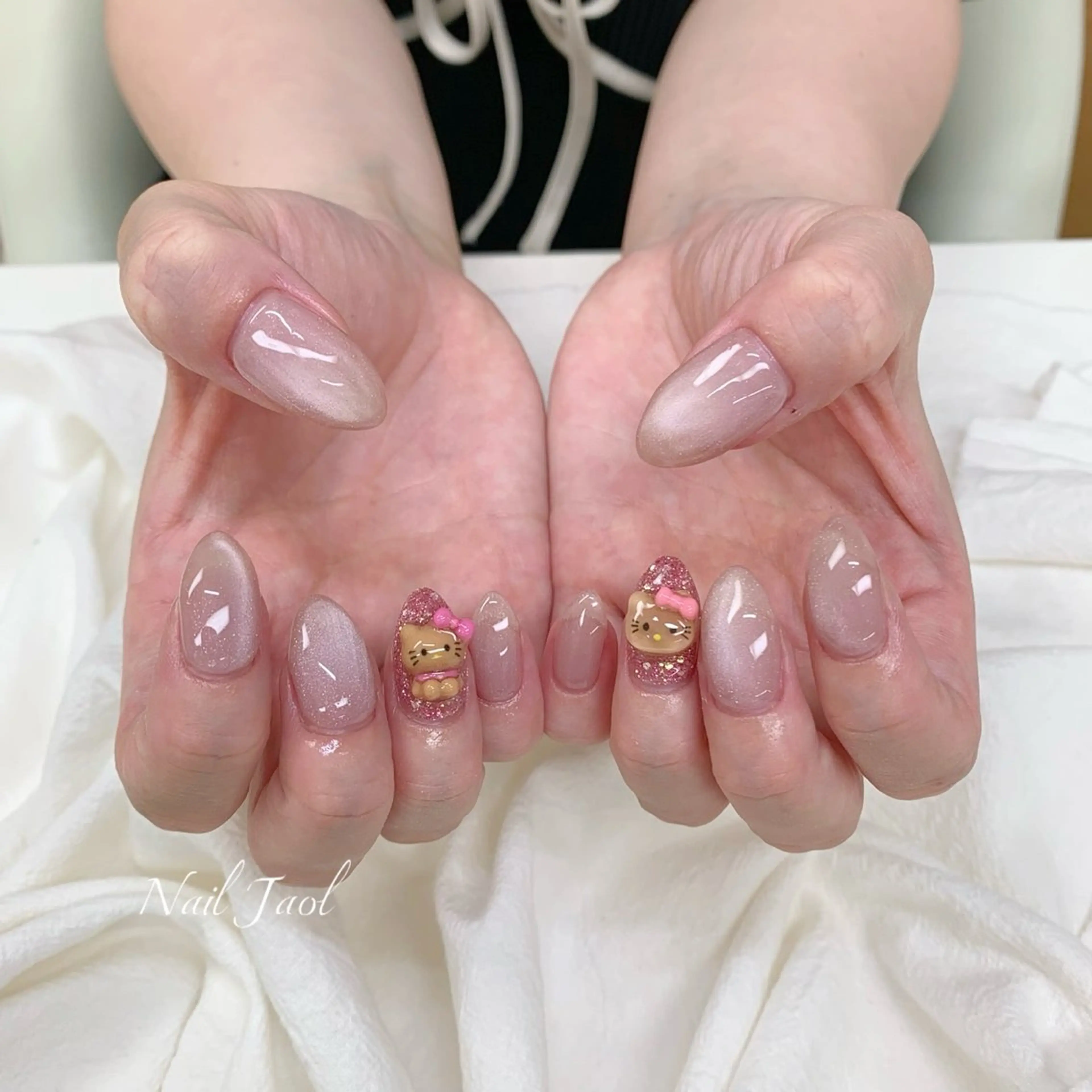 ミディアム 韓国風ヘア ハンドネイル nail jaol池袋店所属・ネイルJaol 池袋のネイルデザイン
