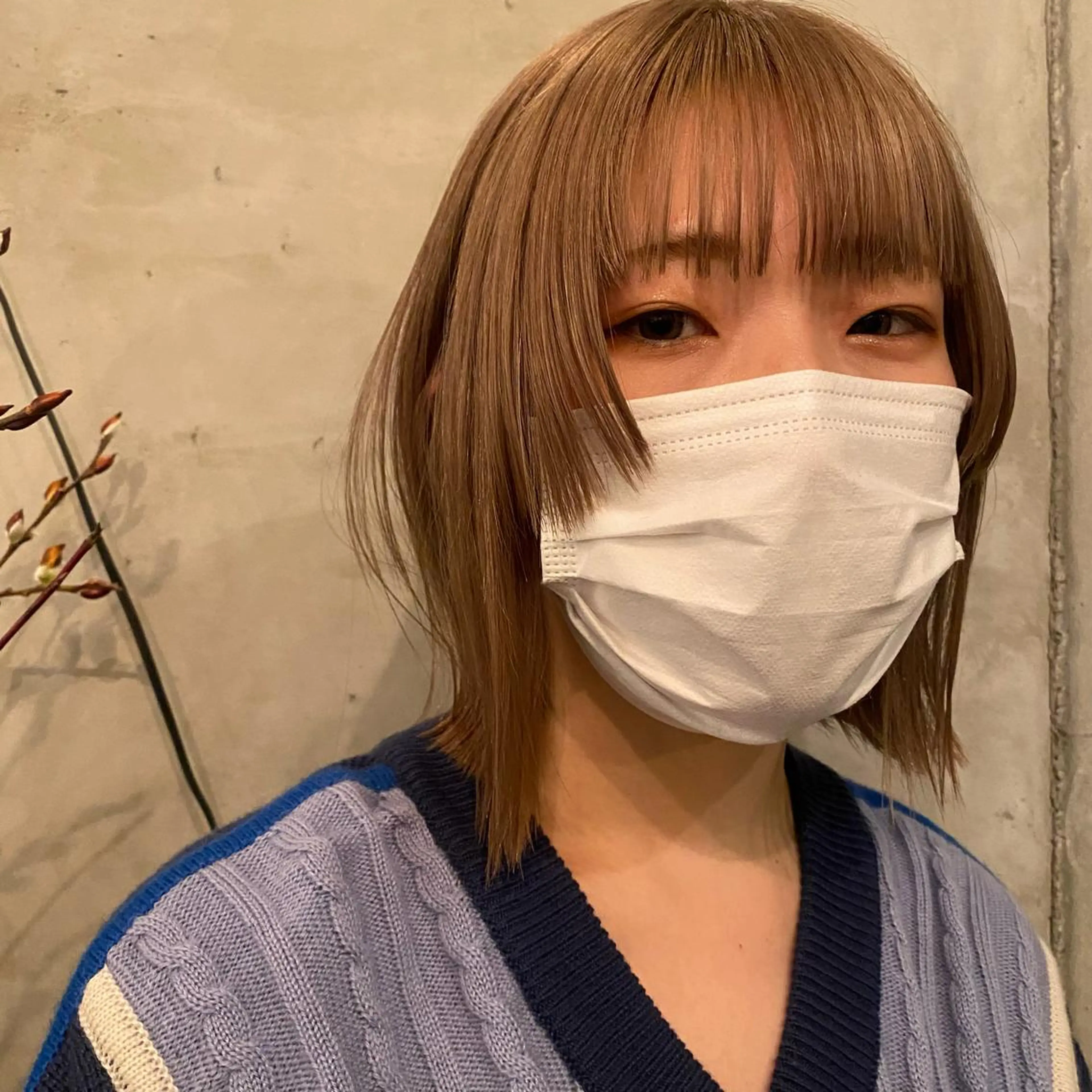 ミディアム カラー ウツワ所属・田中 南帆のヘアスタイル