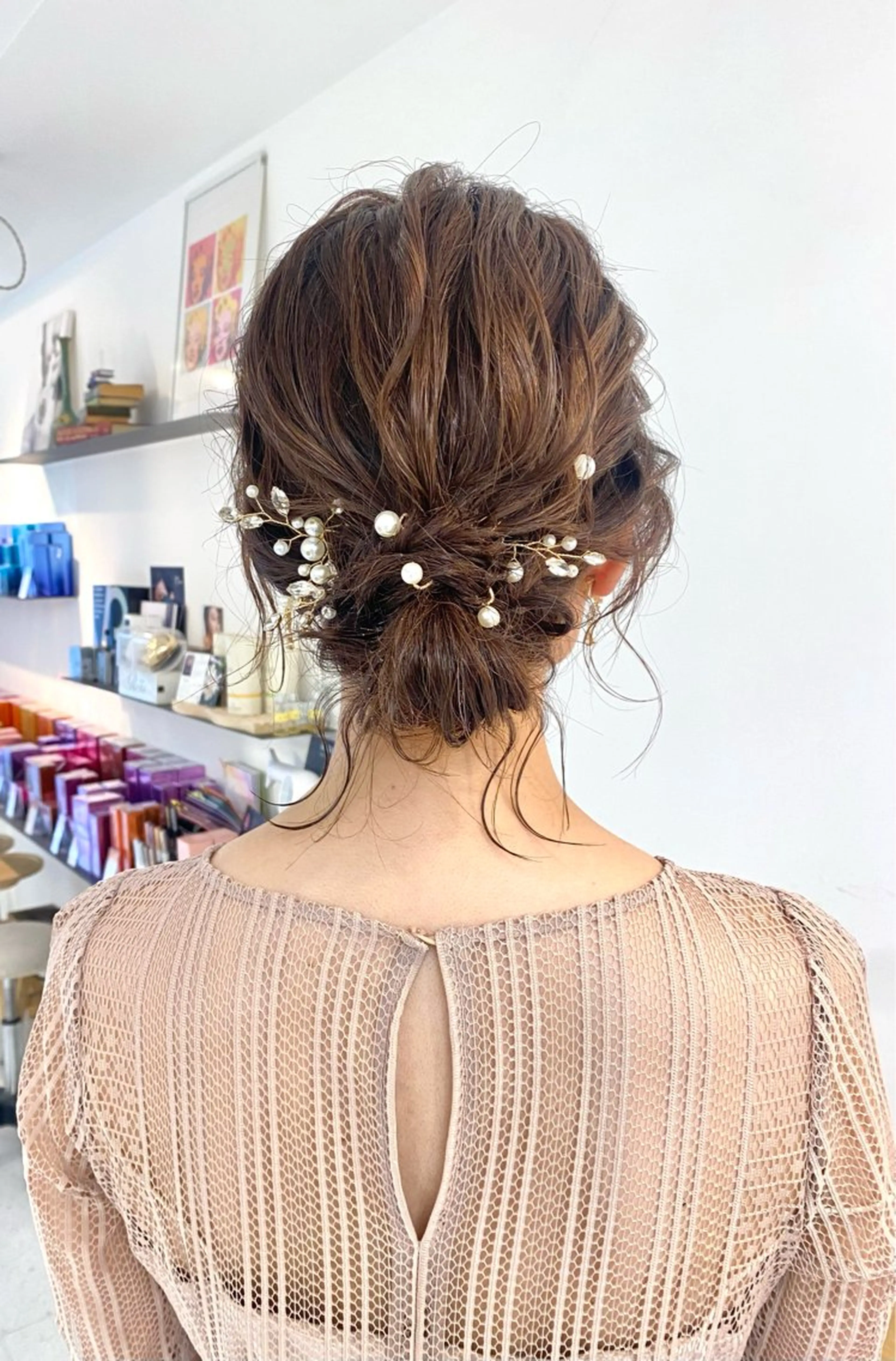 ミディアム ヘアセット 安永 涼のヘアスタイル