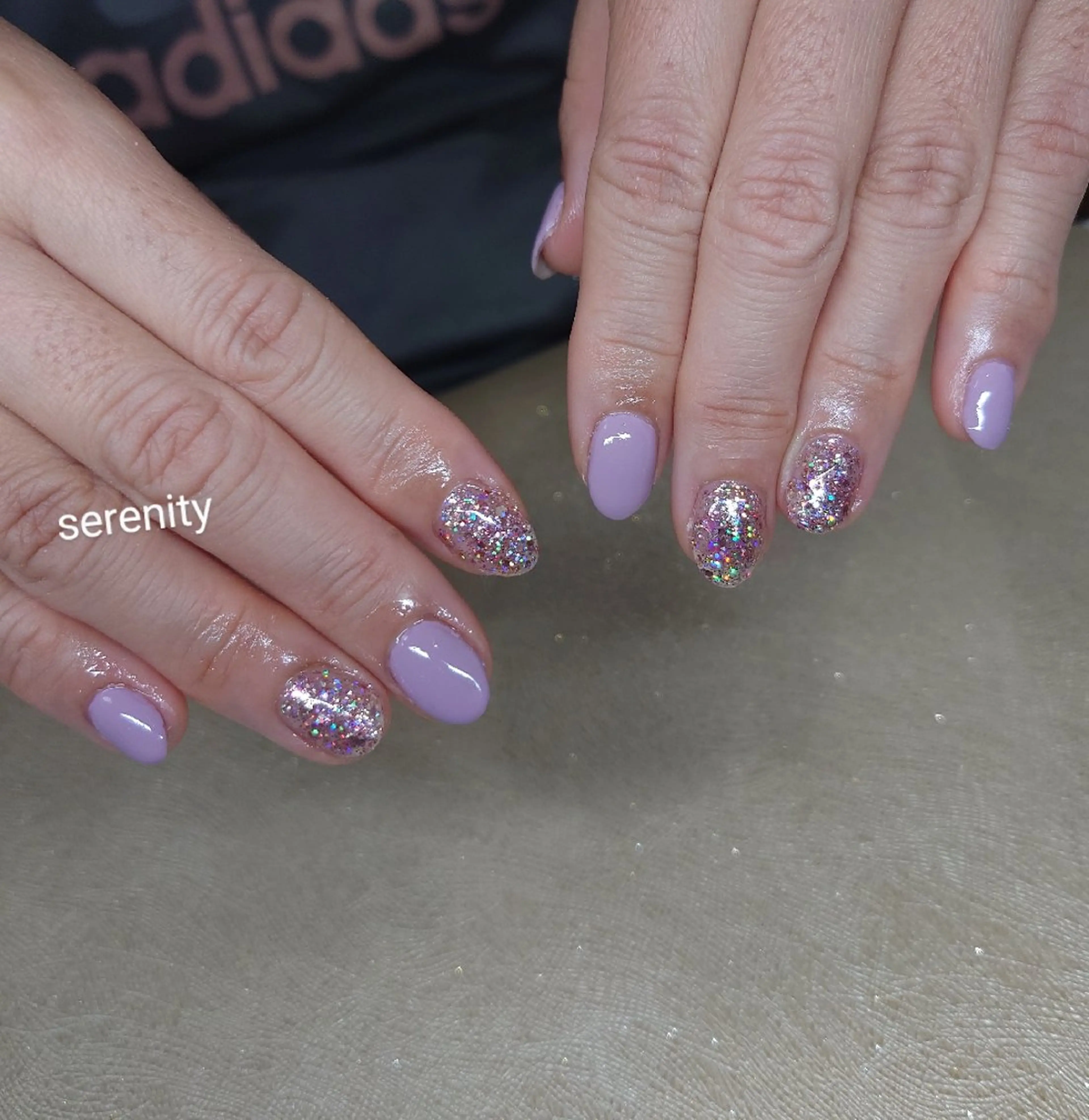 ネイル ラメ(グリッター) ワンカラーネイル ハンドネイル nail  serenityのネイルデザイン