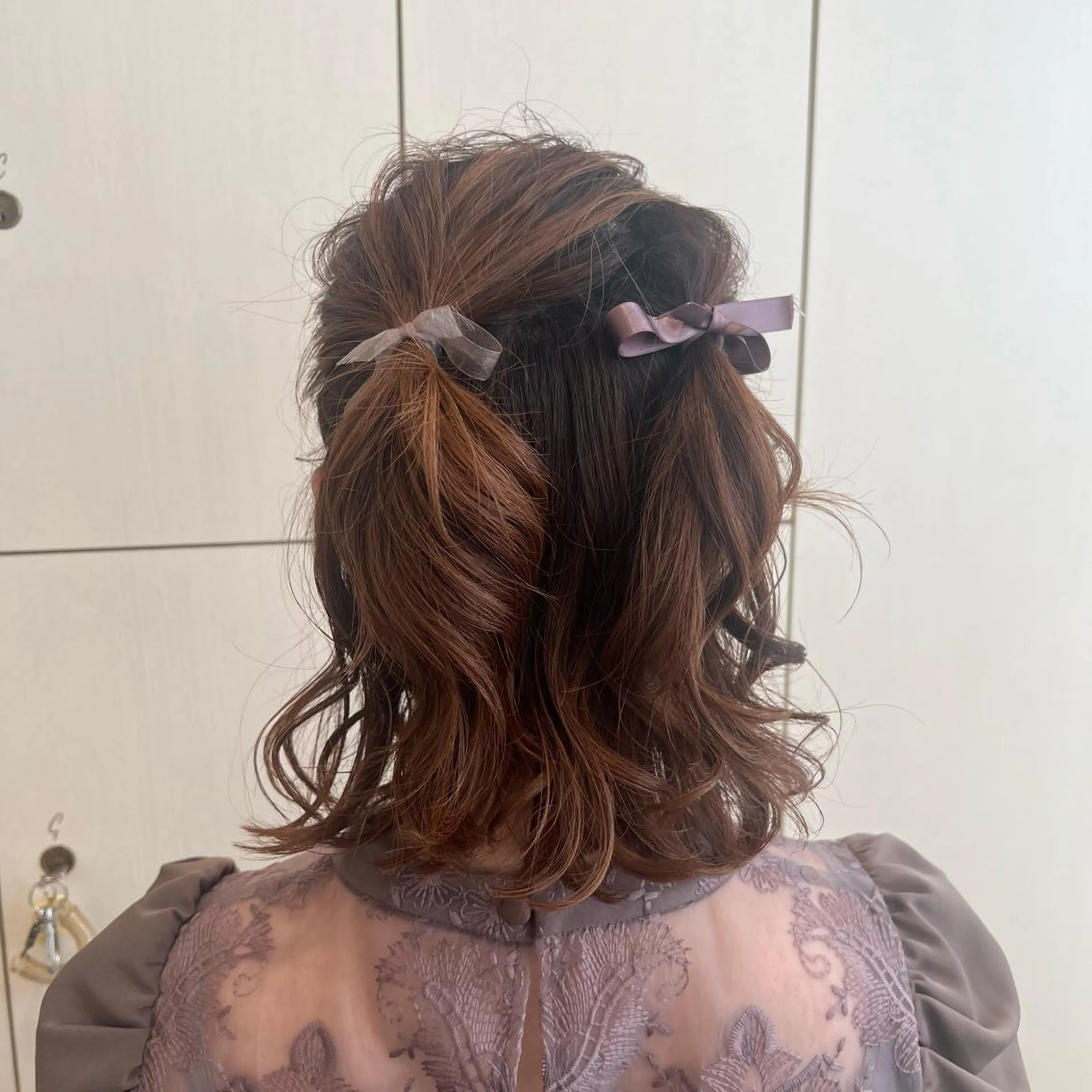 ミディアム ヘアアレンジ ヘアセット SALOWIN川崎WEST店所属・🌷川崎/アレンジ/ 暖色ボブ/コトネ🌷のヘアスタイル