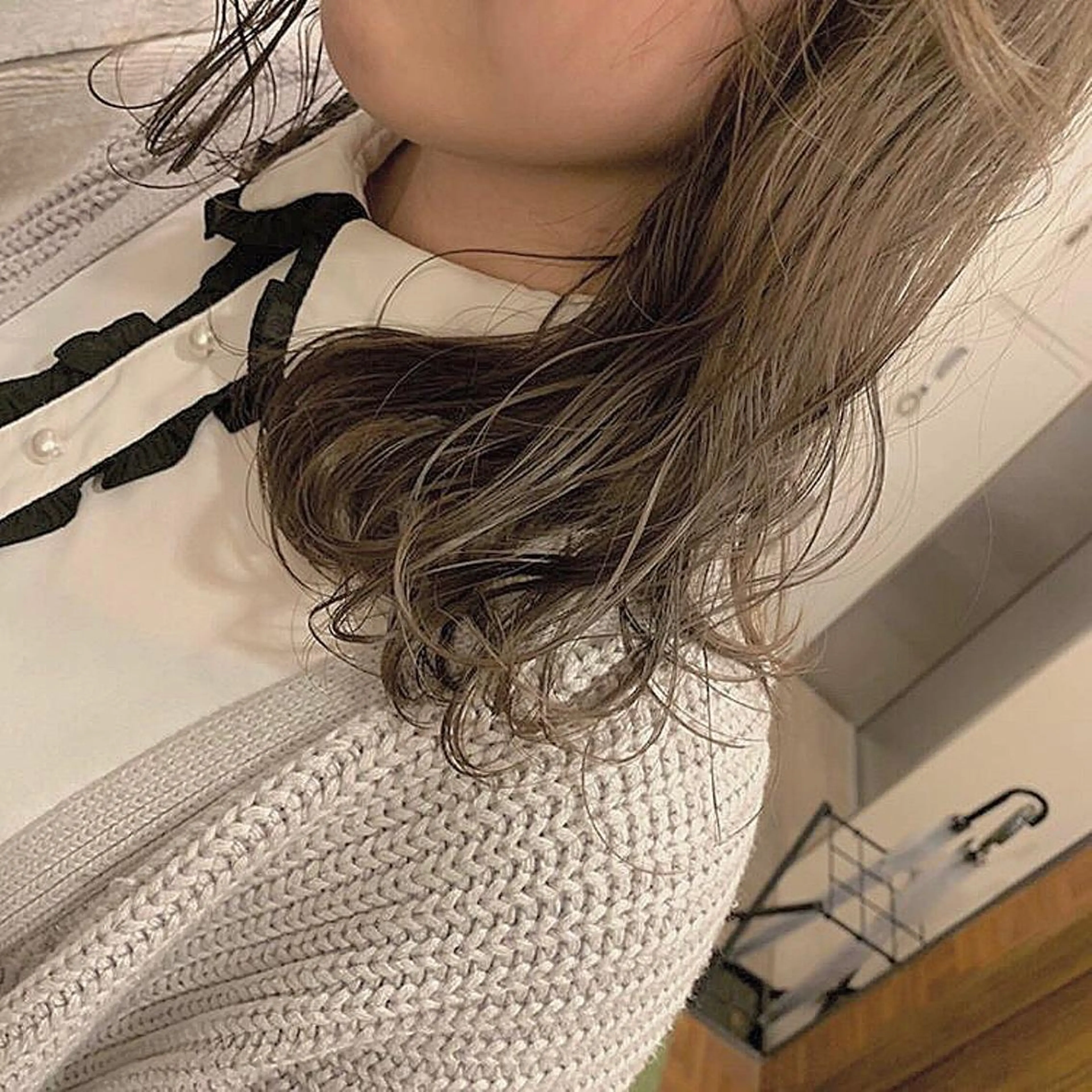 ミディアム カラー カット 韓国🇰🇷レイヤー 映える顔周り🩷のヘアスタイル