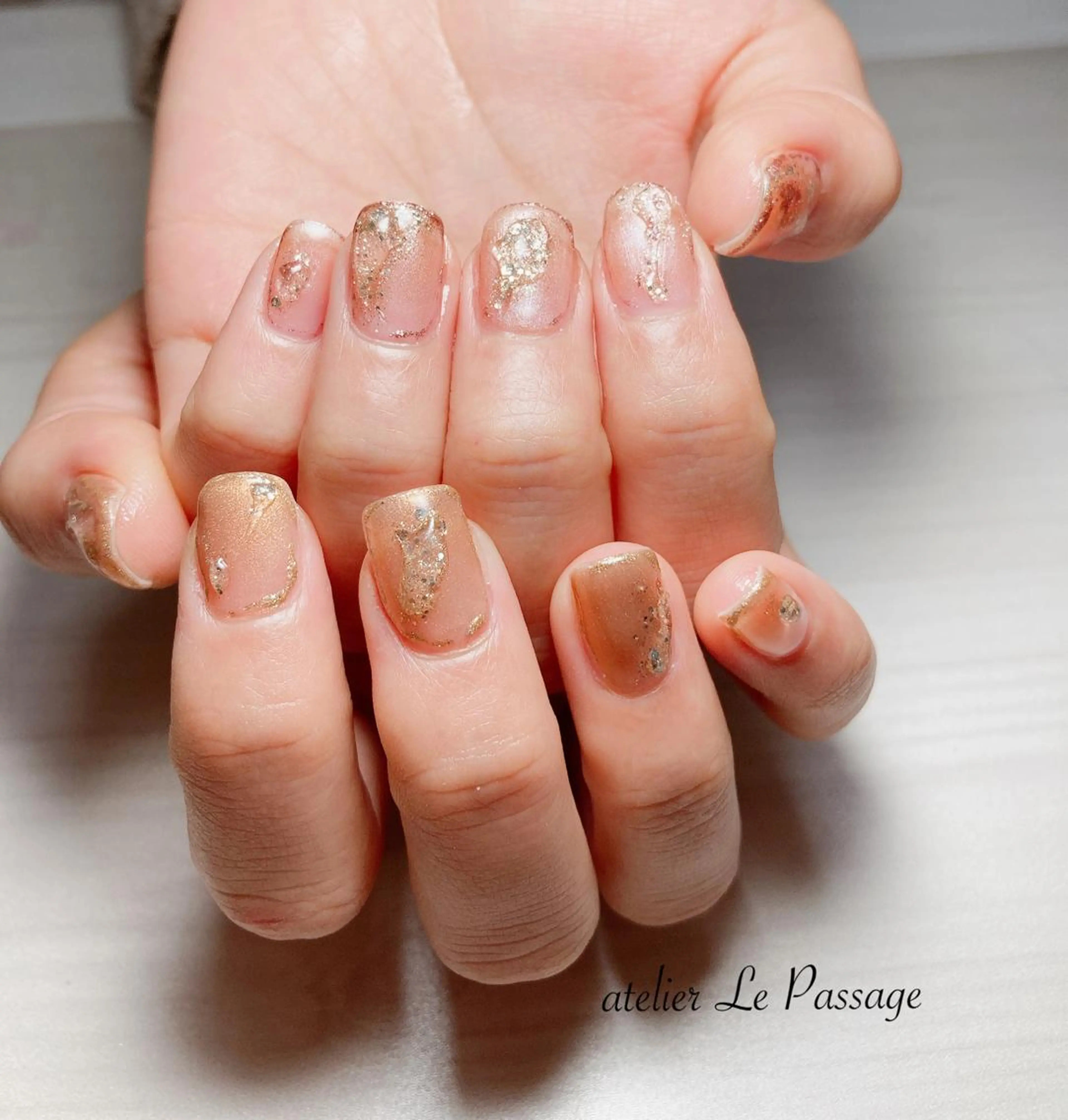 ネイル ジェルネイル マットネイル ニュアンスネイル オフィスネイル パラジェル Atelier Le Passage所属・h nakatsukaのネイルデザイン