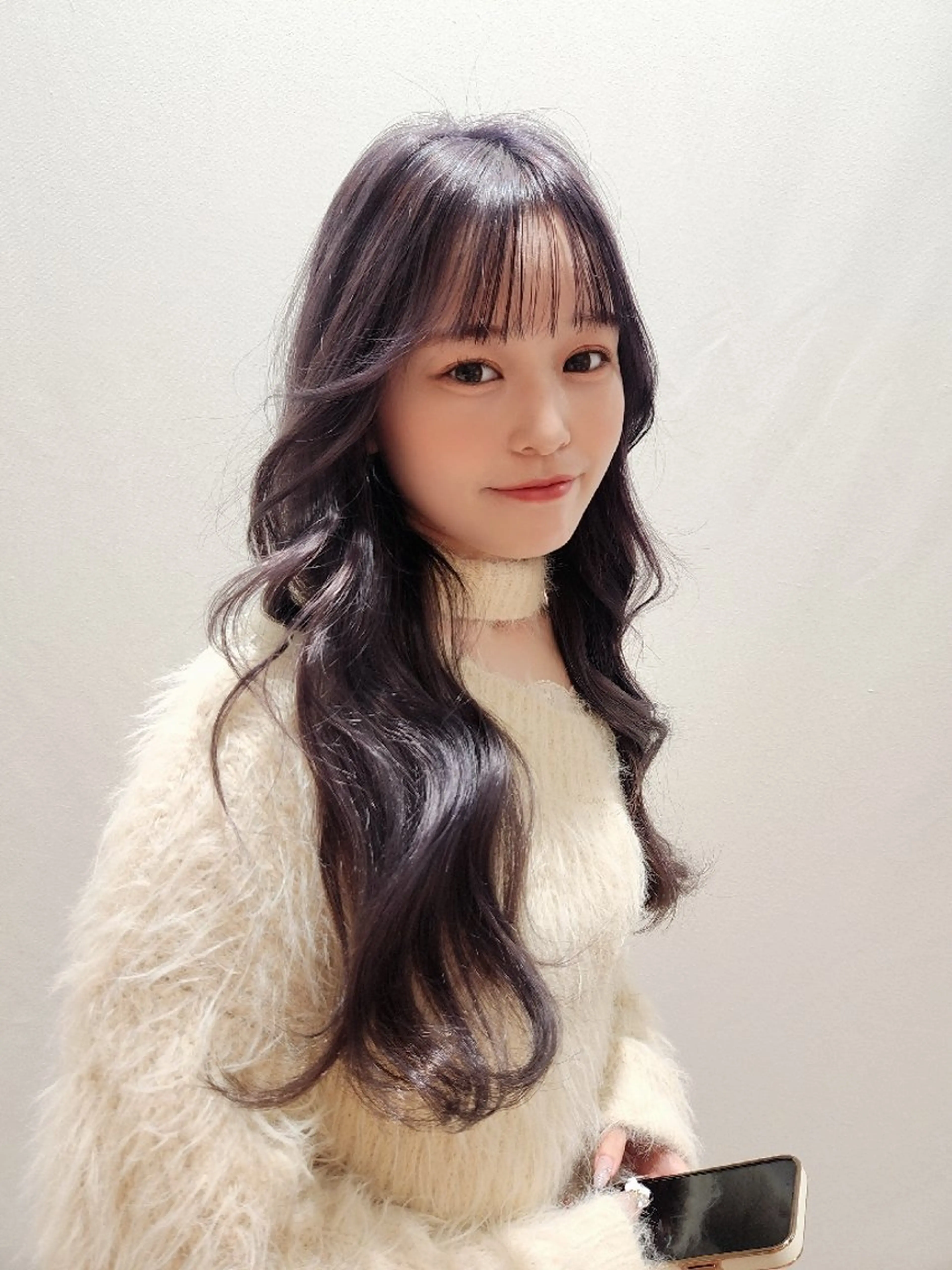 ロング カラー カット Nanako。/韓国 ヘア/顔周りカットのヘアスタイル