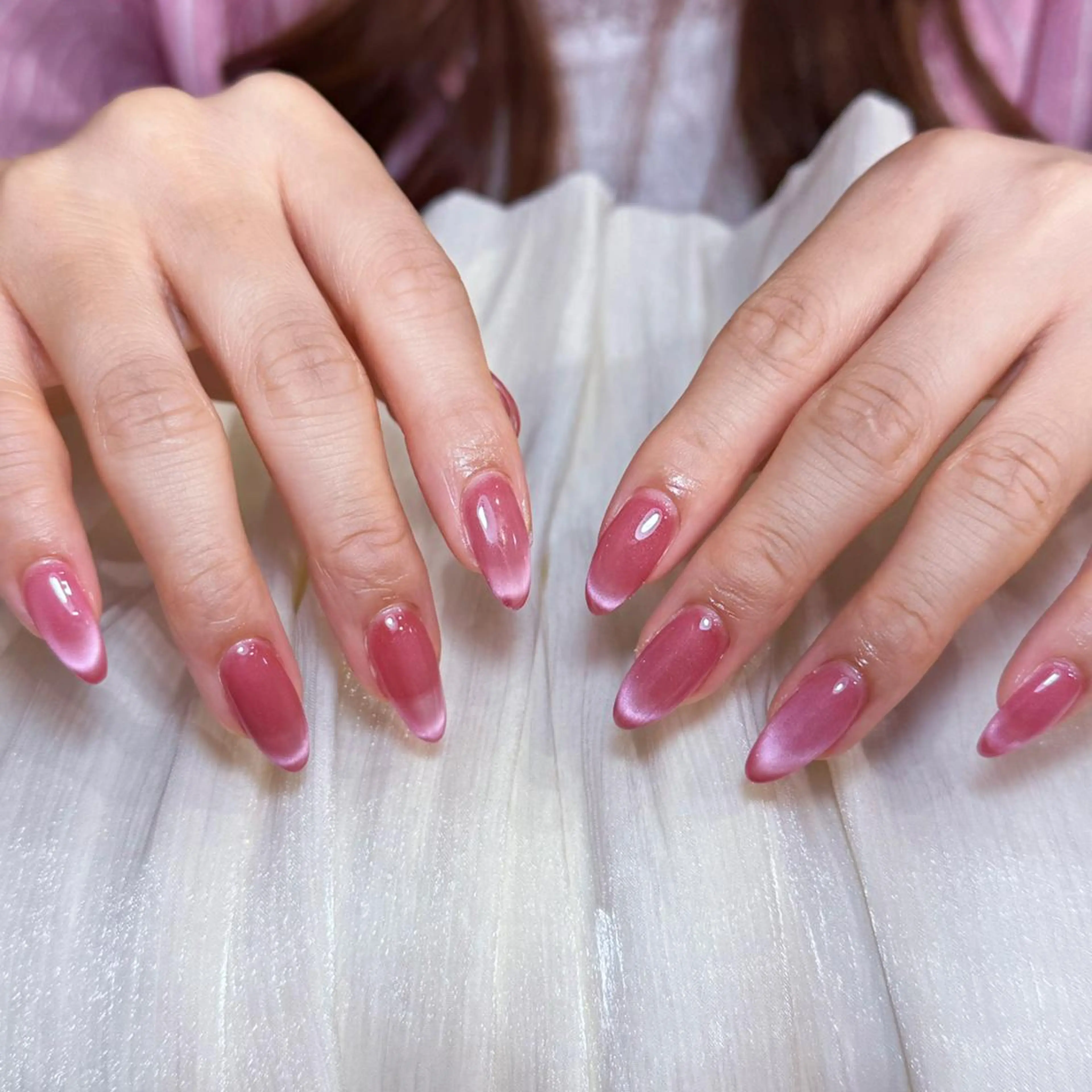 ネイル アートネイル オーロラネイル ガーリー キラキラネイル マグネットネイル ハンドネイル YOYO 💅のネイルデザイン