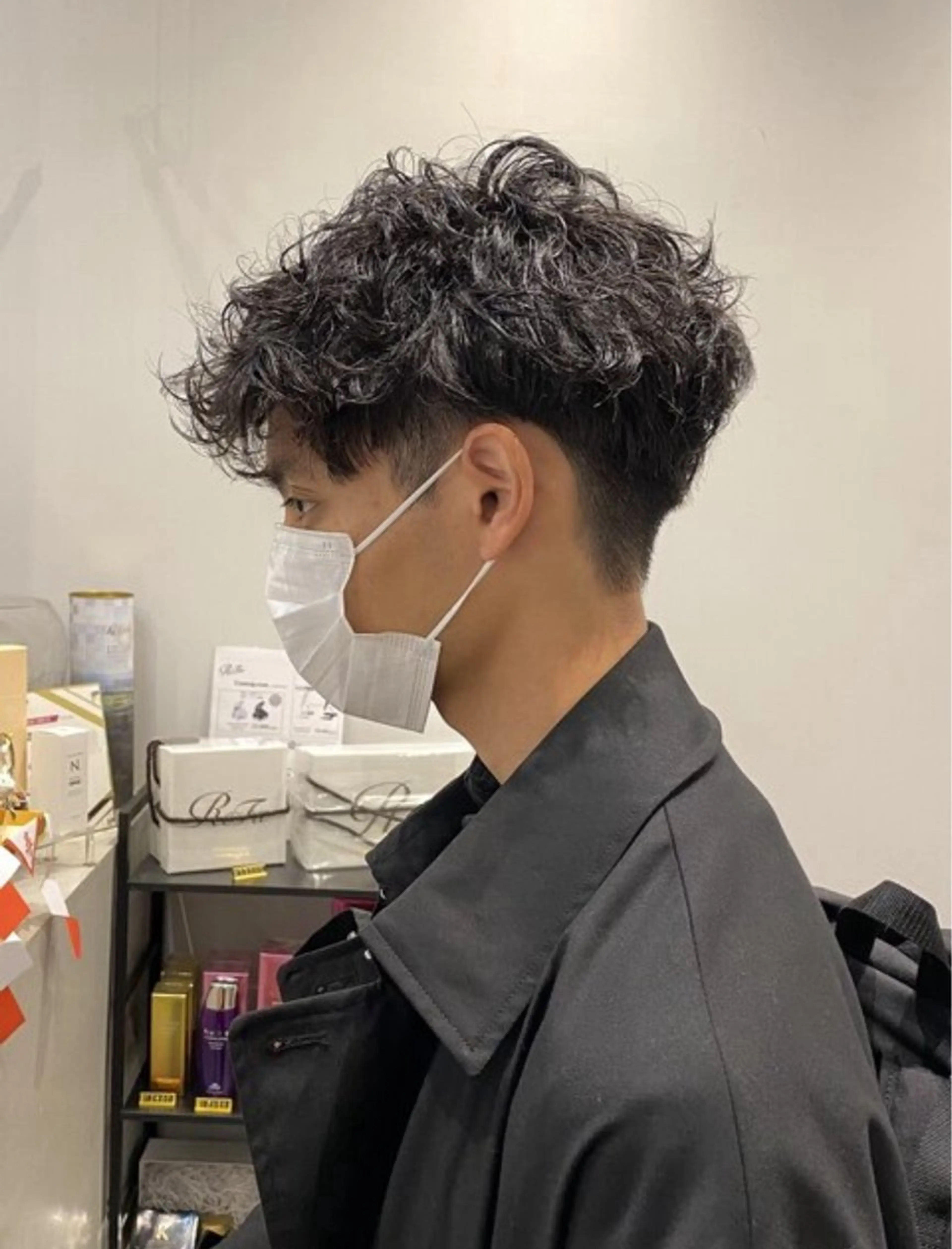 パーマ メンズ マッシュ メンズパーマ ツーブロック スパイラルパーマ パーマ 川口　開世/カット /パーマ/ハイトーンのヘアスタイル