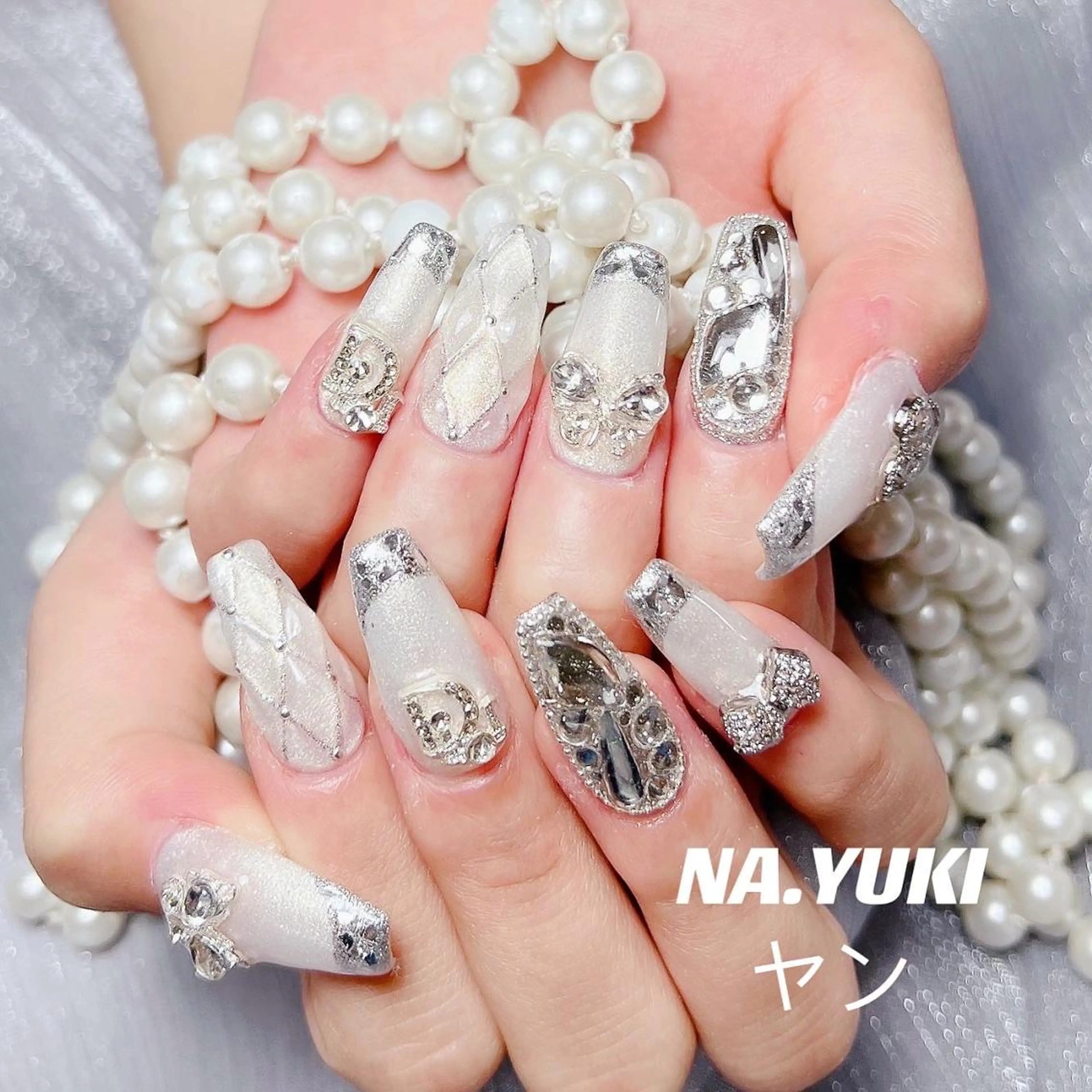 ネイル ロング ハンドネイル ハンドケア ナユキNA.YUKI 池袋店のネイルデザイン