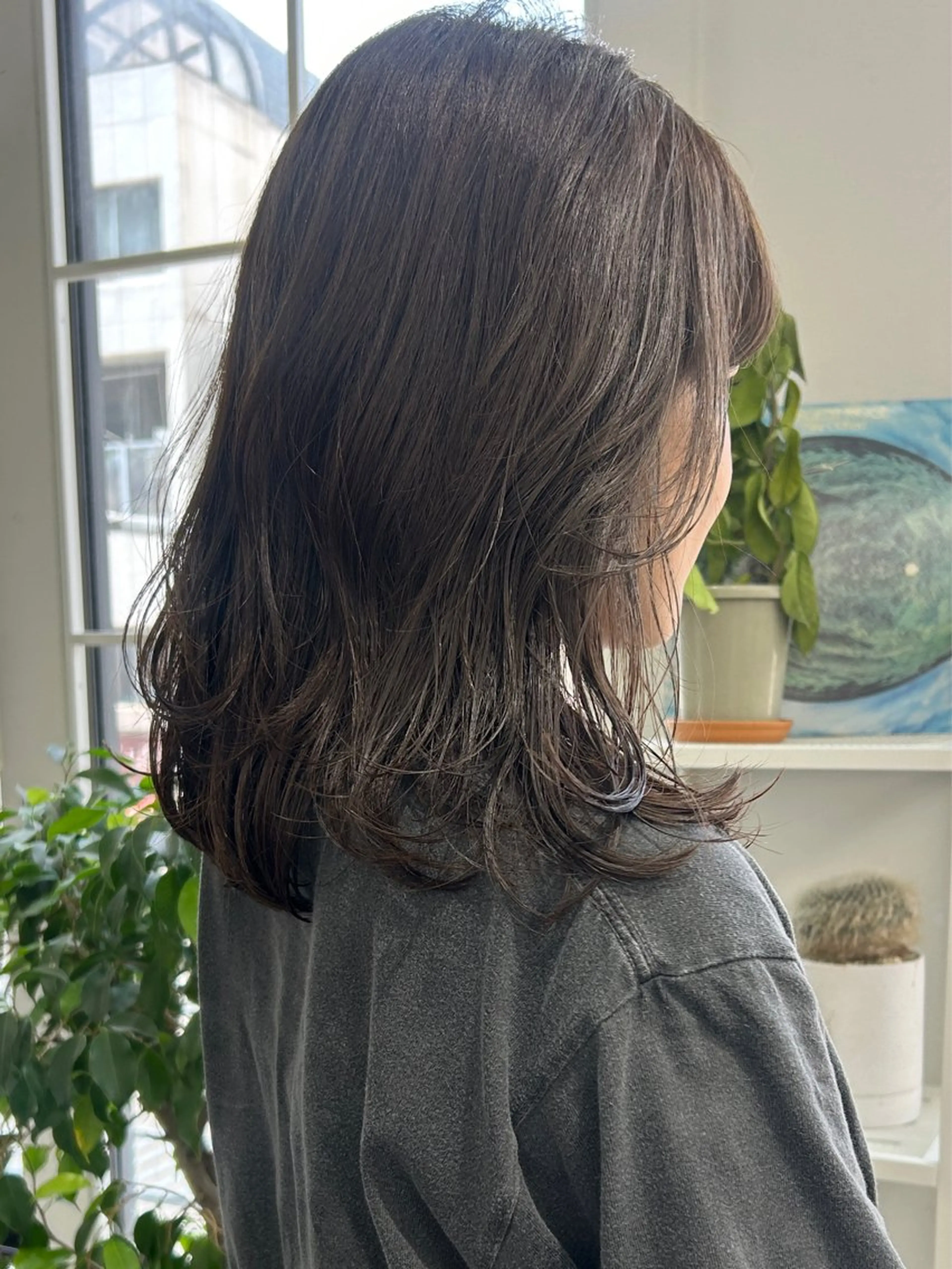 ミディアム カラー カット ヘアカラー トリートメント ボブ/透明感カラー /サナ🌼のヘアスタイル